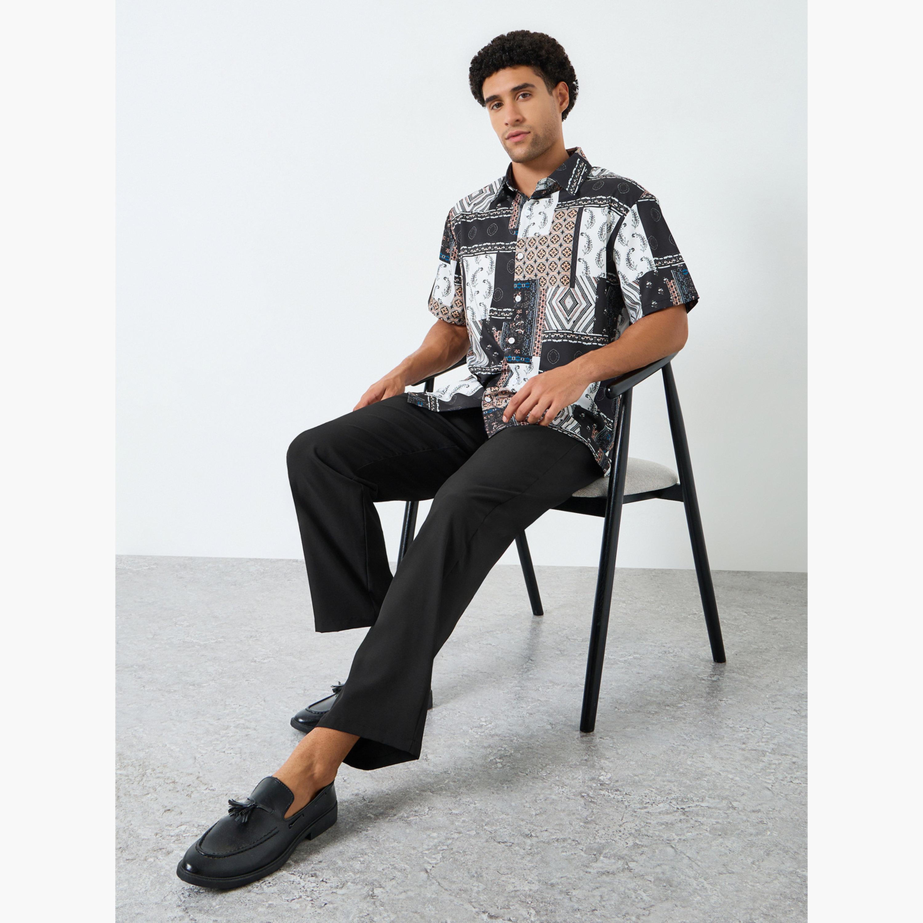 Take Two Men Patchwork Print Shirt and Pants Co-Ords-men-clothing-coordsets-image-3