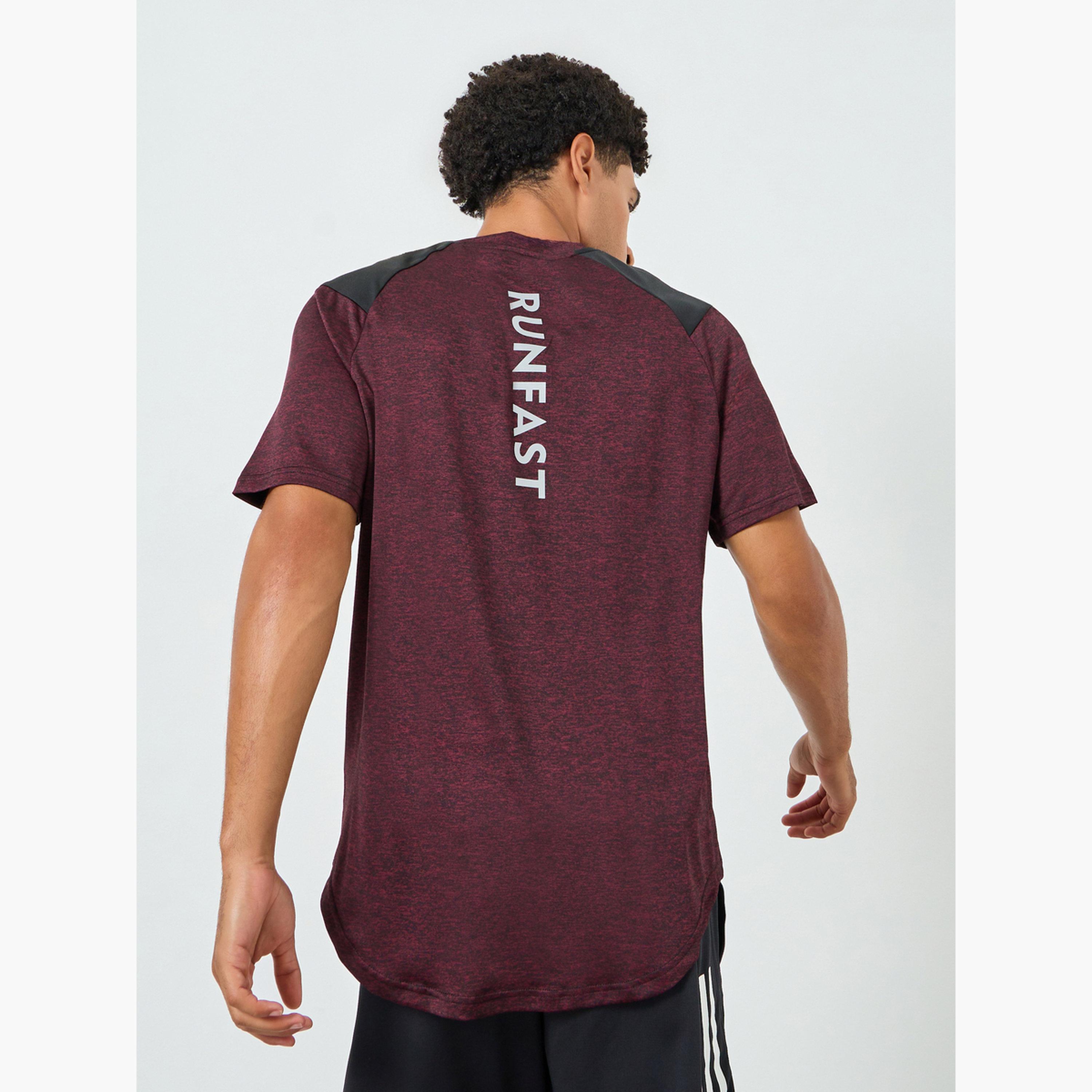 Styli Men Contrast Shoulder Scoop Hem Training T-Shirt-men-clothing-sportswearandactivewear-tshirtsandpolos-image-4