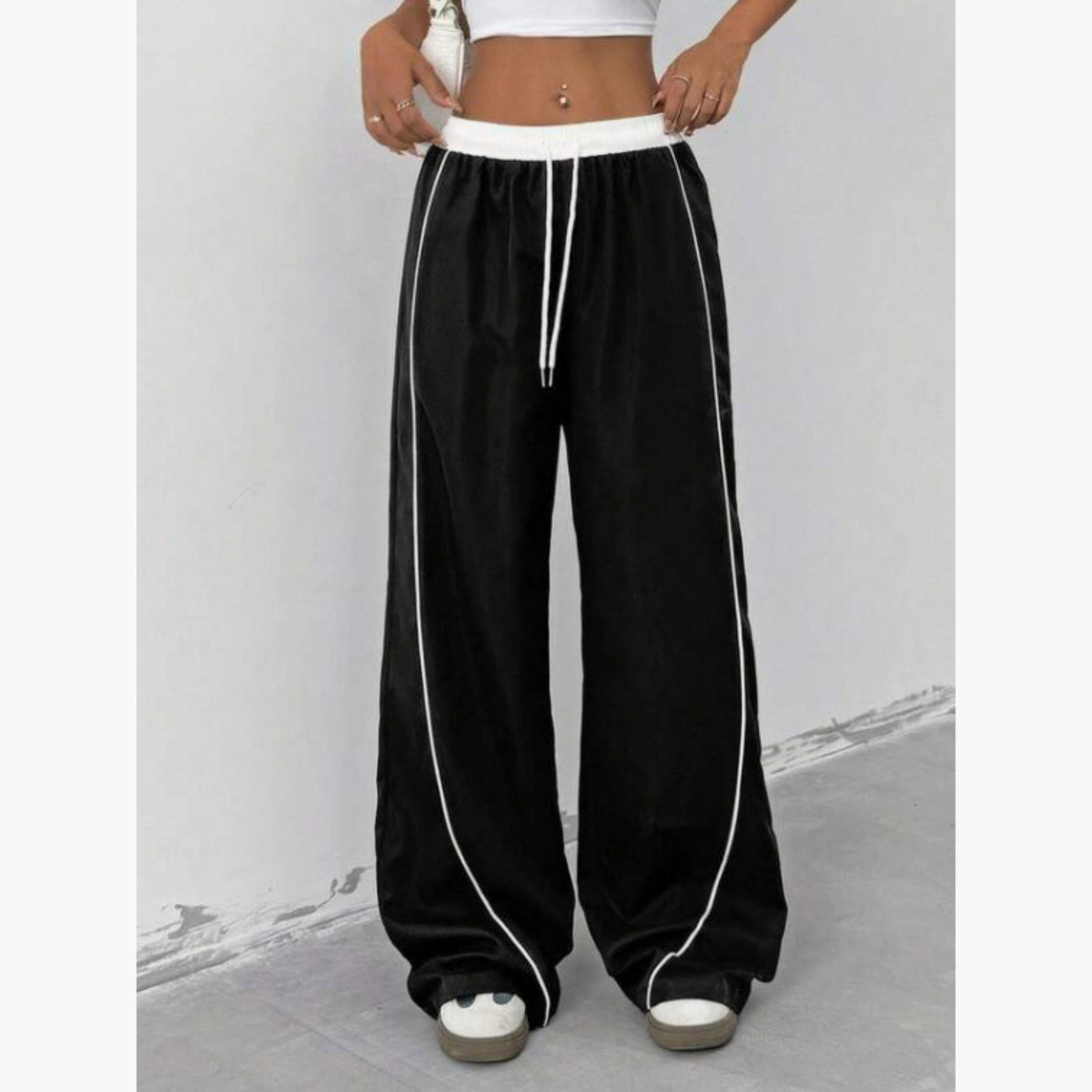 Take Two Women Black Wide Leg Pants with White Trim-women-clothing-bottoms-trousers-image-5