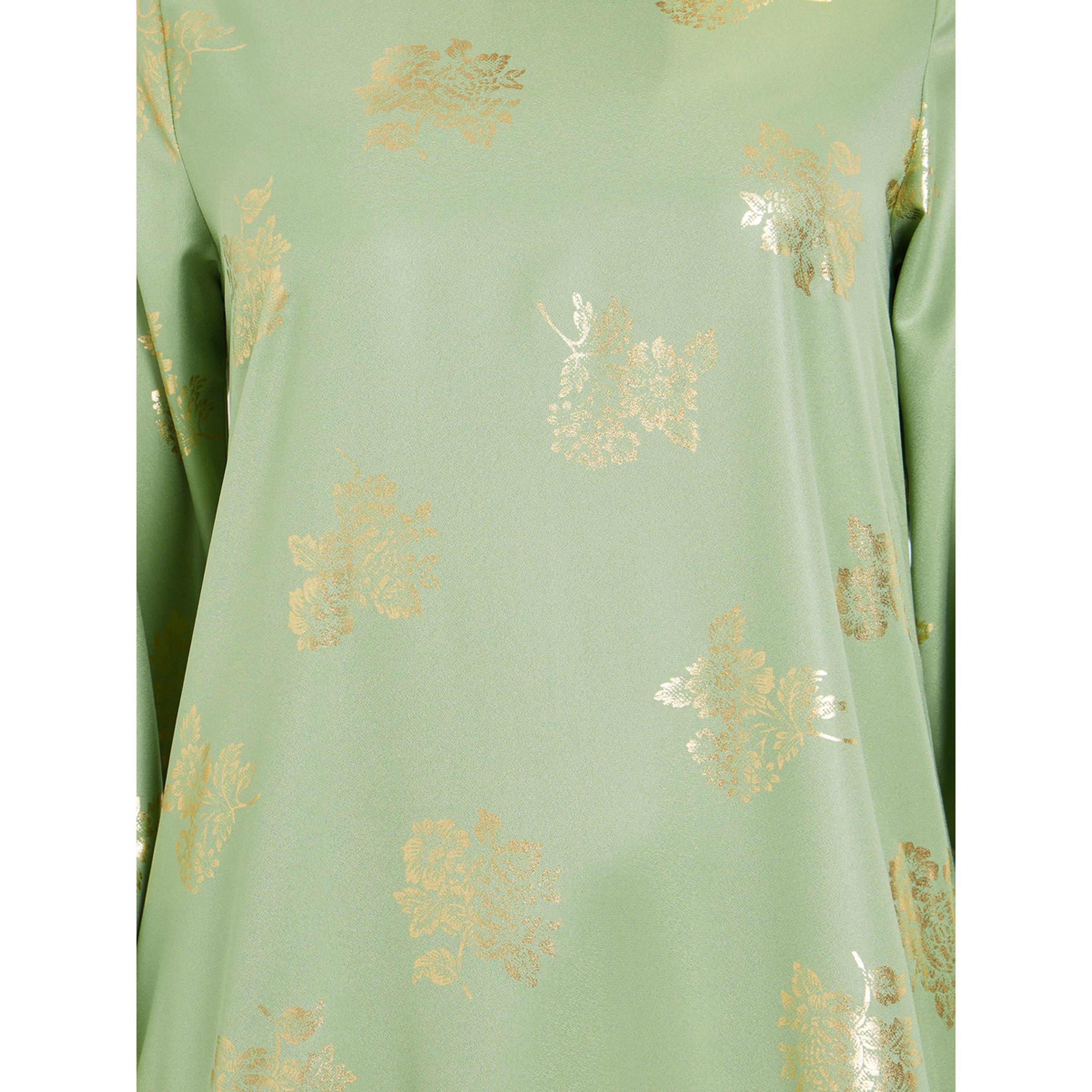 جلابية بياقة دائرية وطبعة رقائق معدنية-women-arabicclothing-jalabiyas-image-5