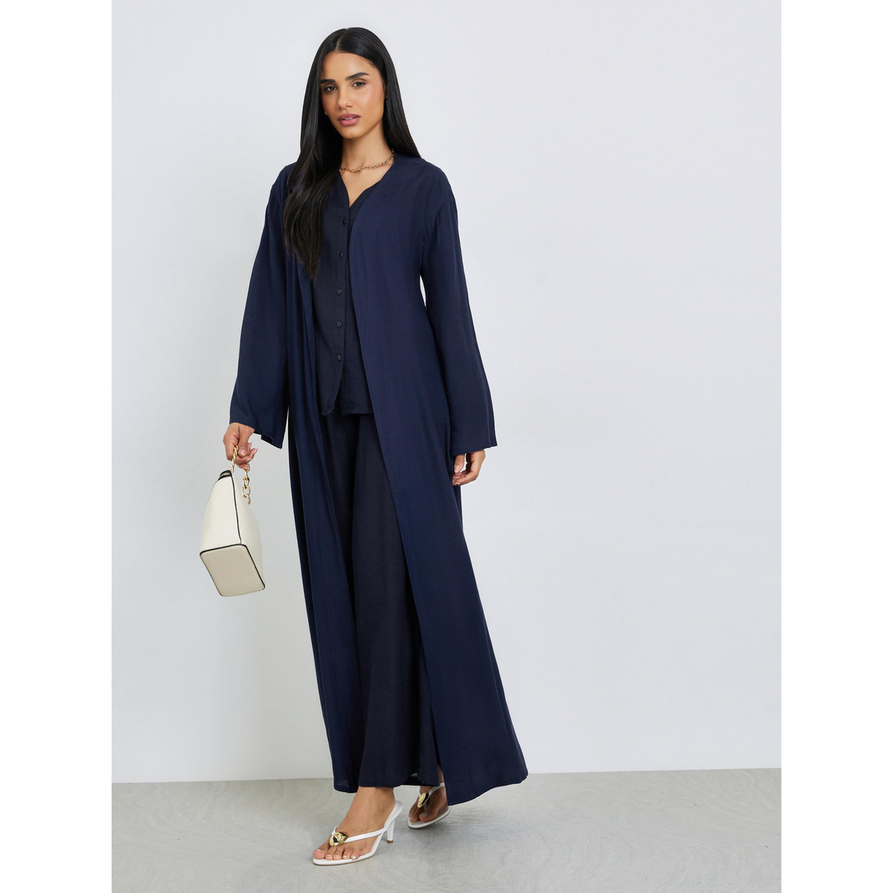 بلوزة بأكمام منفوخة سادة-women-clothing-shirtsandblouses-shirts-image-4