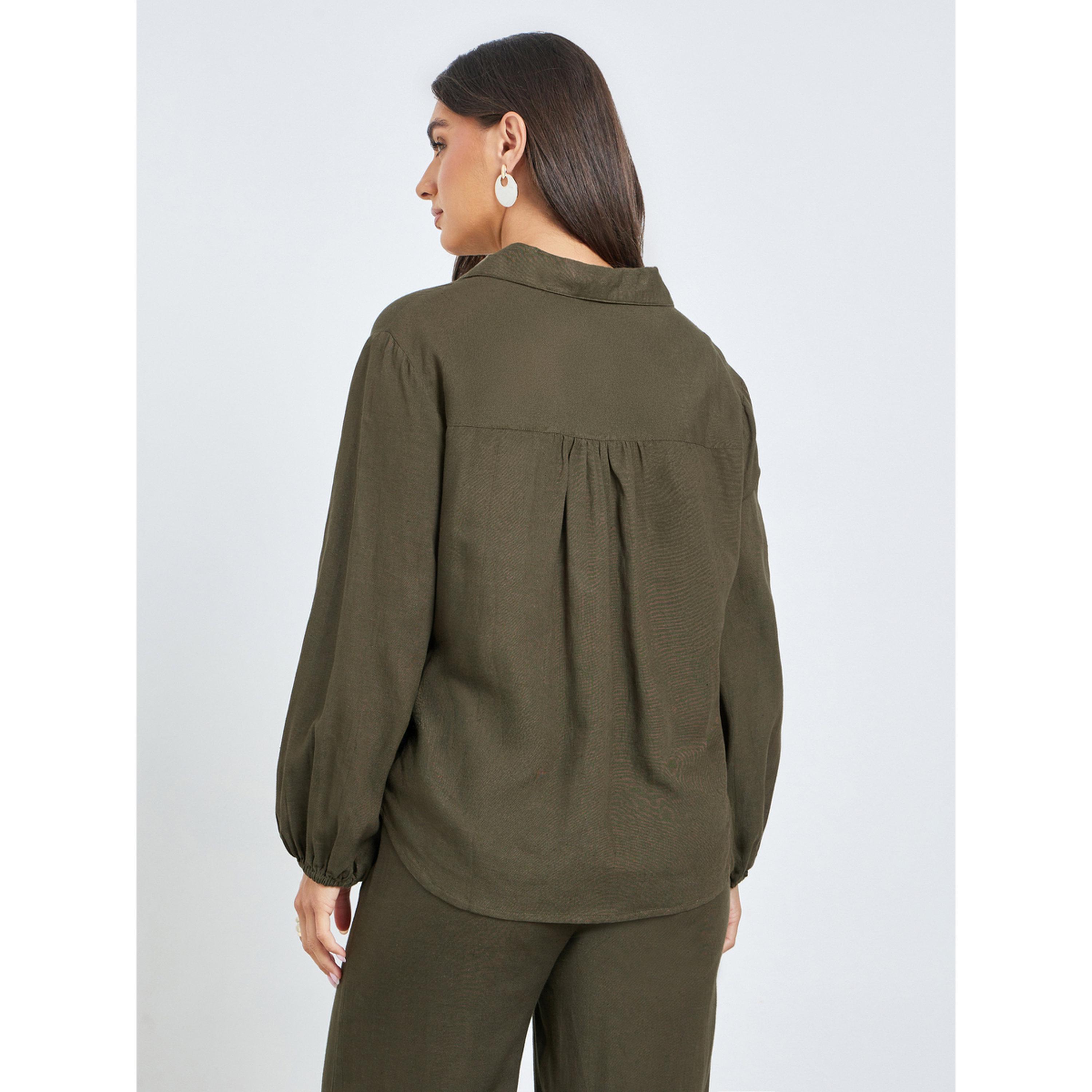 بلوزة سادة بأكمام بالون-women-clothing-shirtsandblouses-shirts-image-4