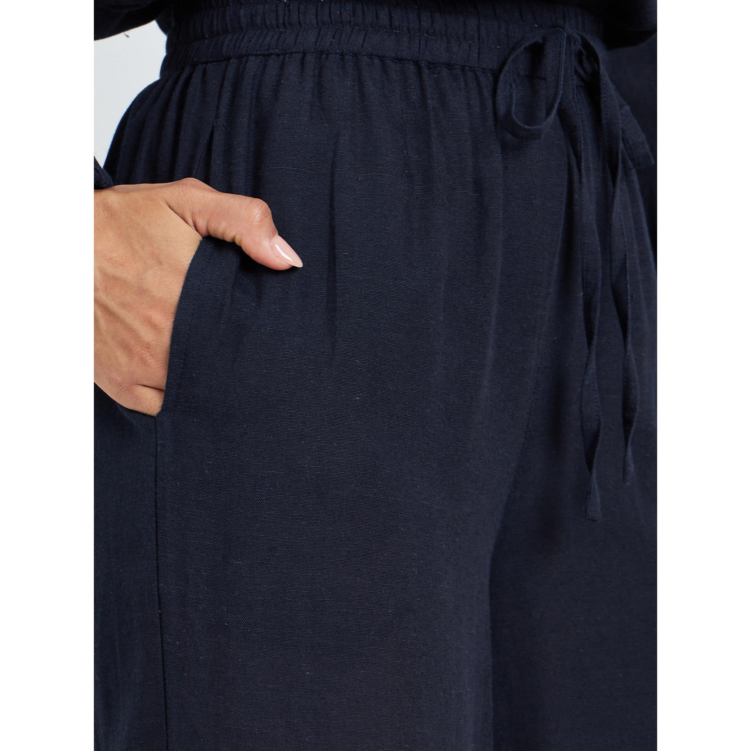 بنطال سادة بأرجل واسعة-women-clothing-bottoms-joggers-image-3
