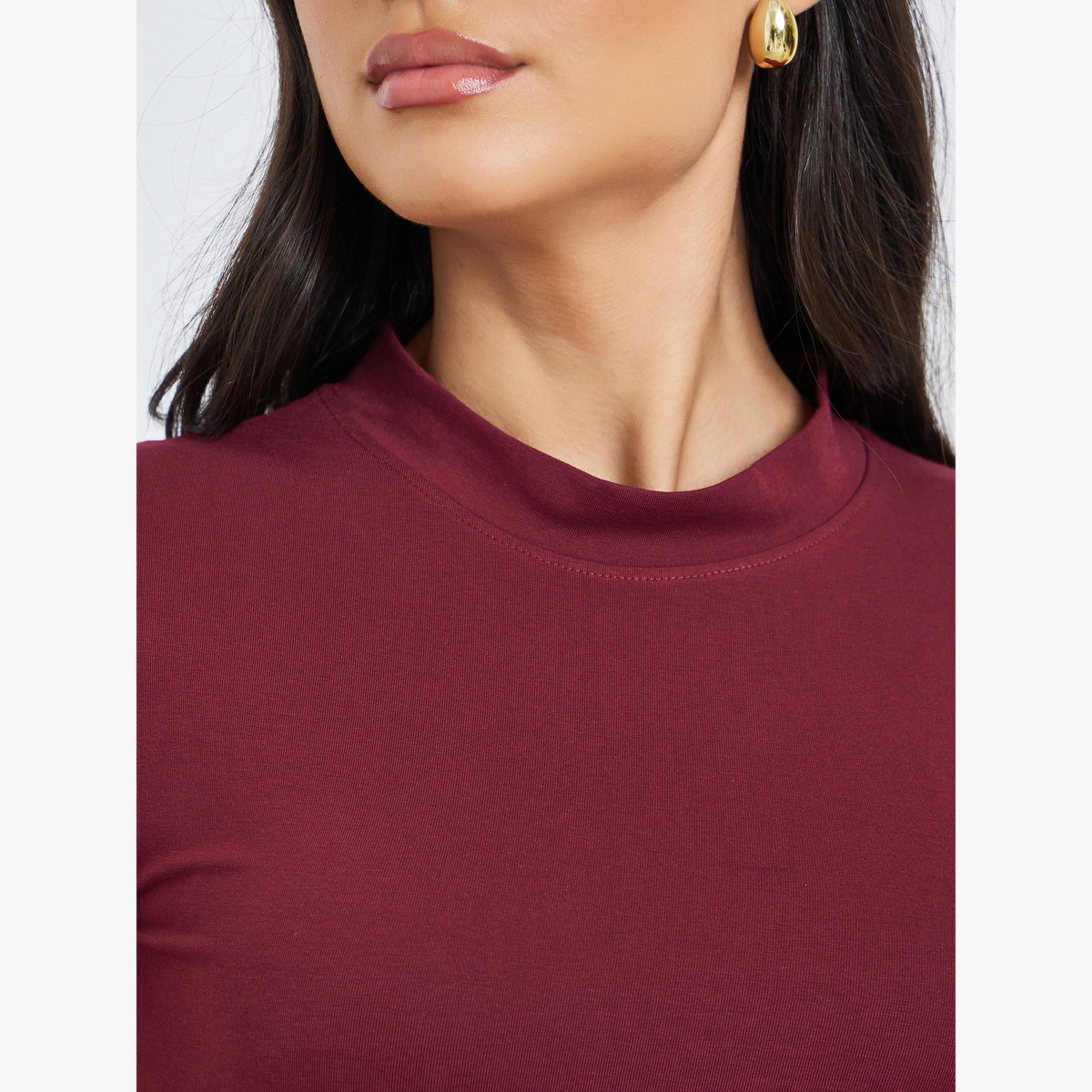 تيشيرت قطن ضيقة مرنة-women-clothing-tshirts-image-5