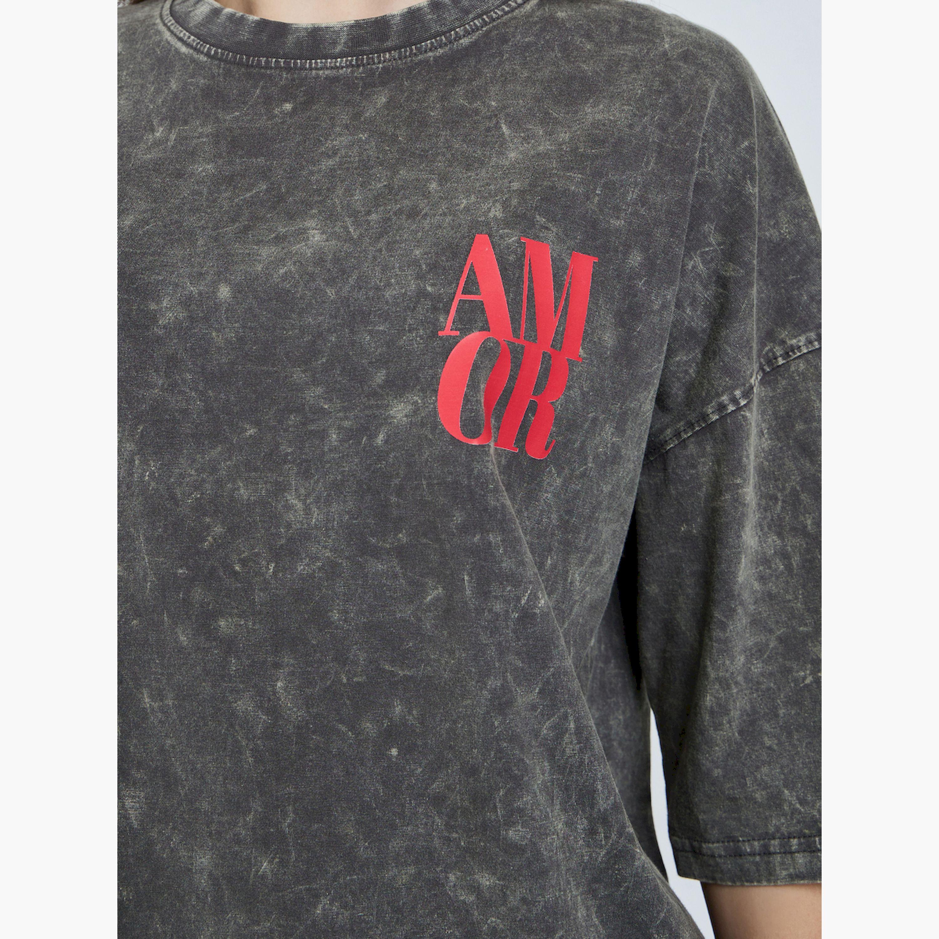 Styli Black Oversized Acid Wash T-Shirt-women-clothing-tshirts-image-5