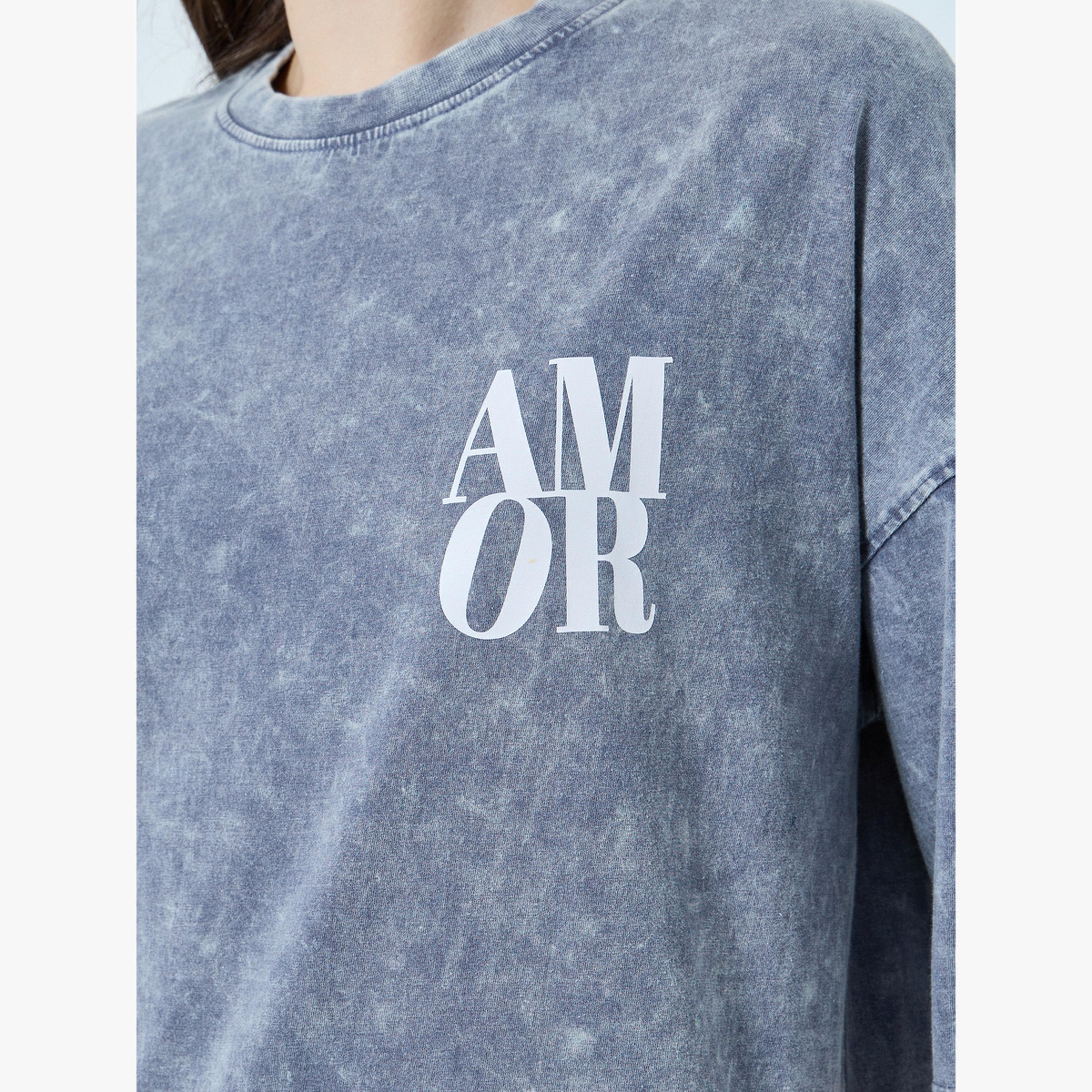 Styli Grey Oversized Acid Wash T-Shirt-women-clothing-tshirts-image-5