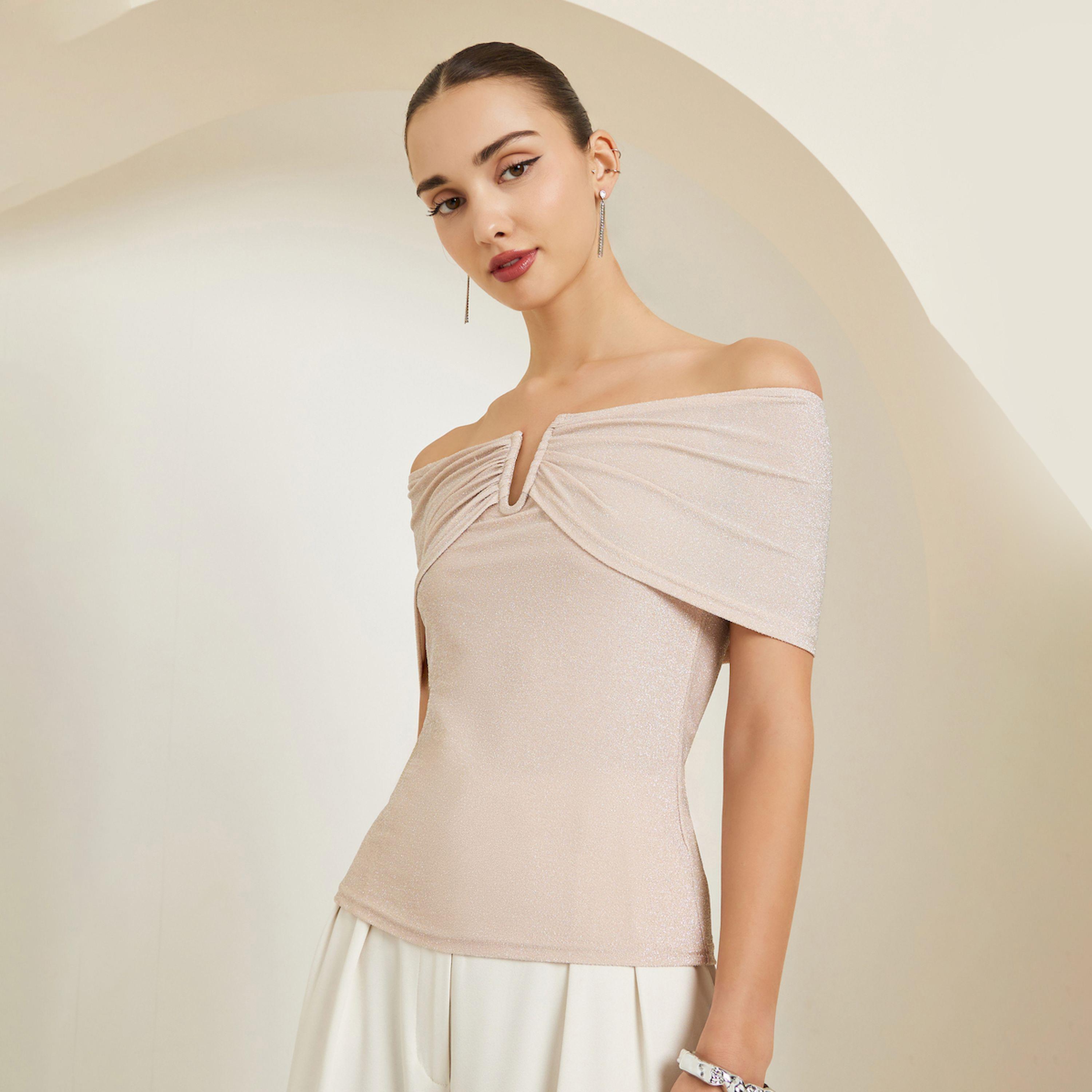 بلوزة محبوكة مكشوفة الأكتاف-women-clothing-shirtsandblouses-blouses-image-1