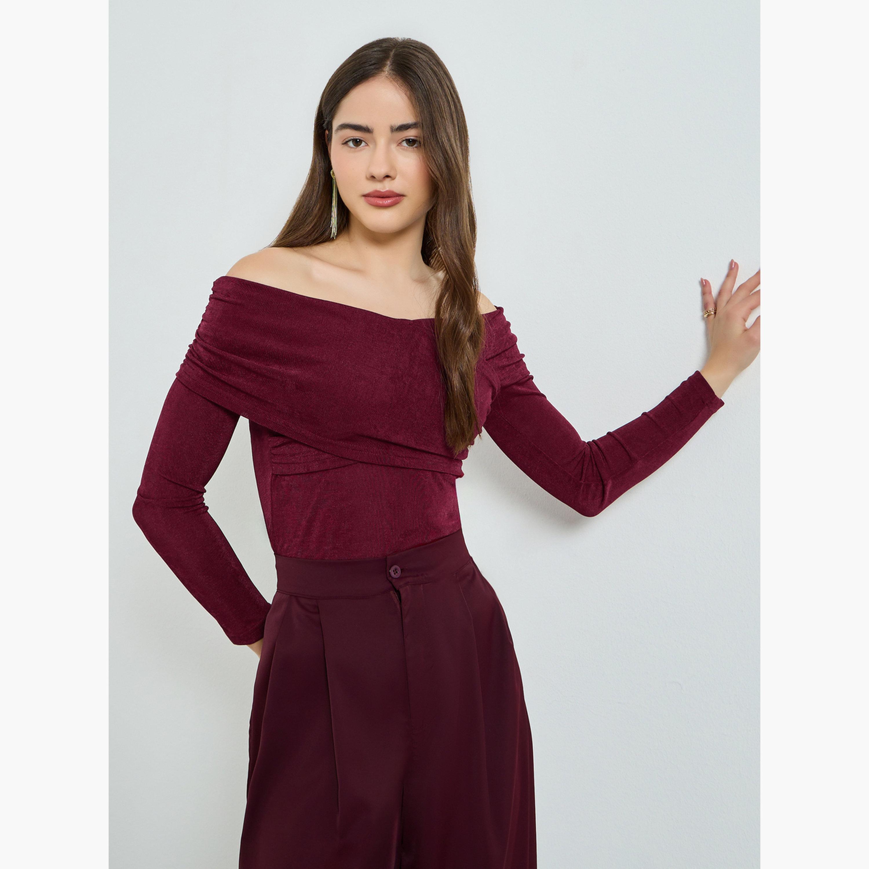 بلوزة محبوكة بأكتاف مكشوفة-women-clothing-shirtsandblouses-blouses-image-3