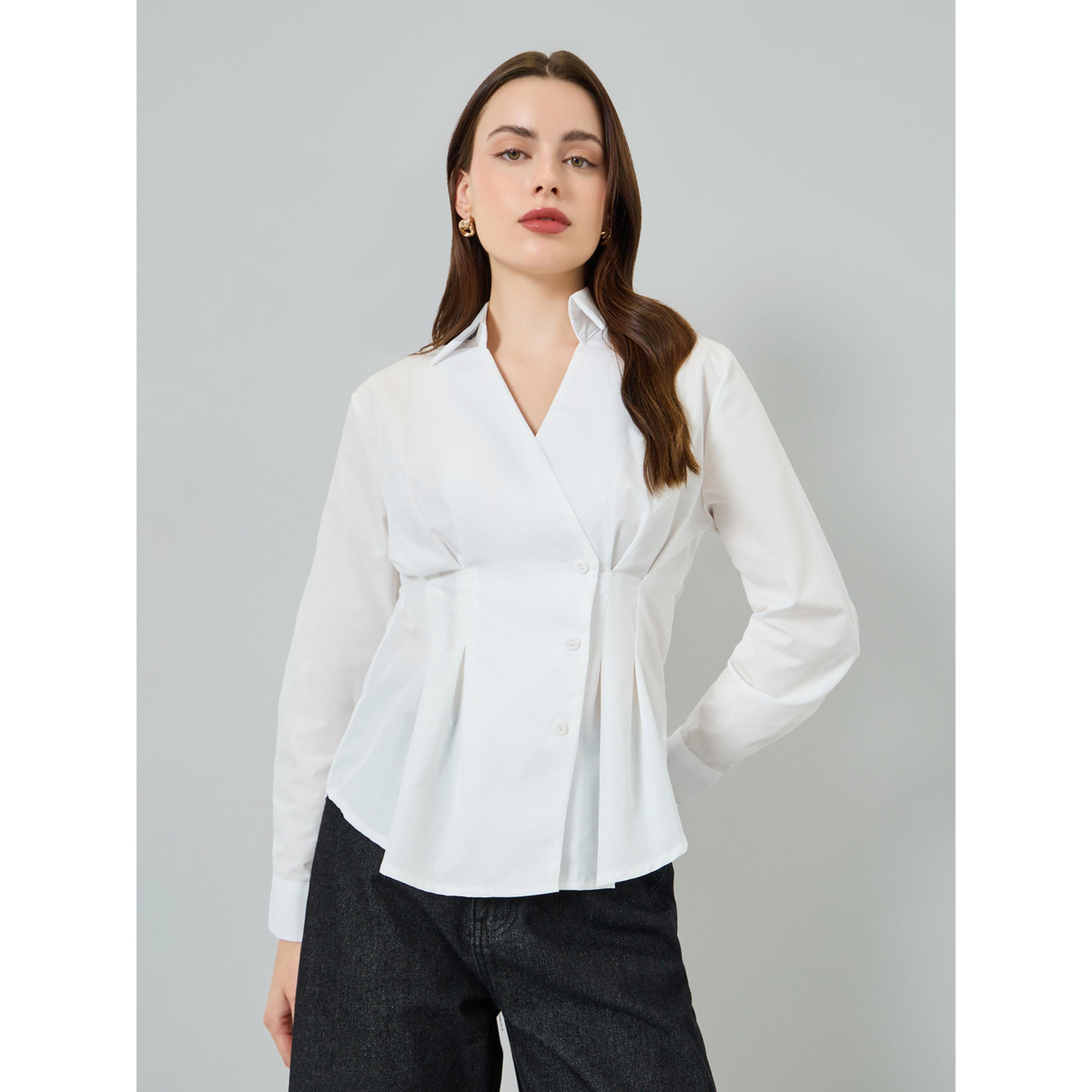 Styli Women Off-White Buttoned Wrap Top-women-clothing-shirtsandblouses-blouses-image-1