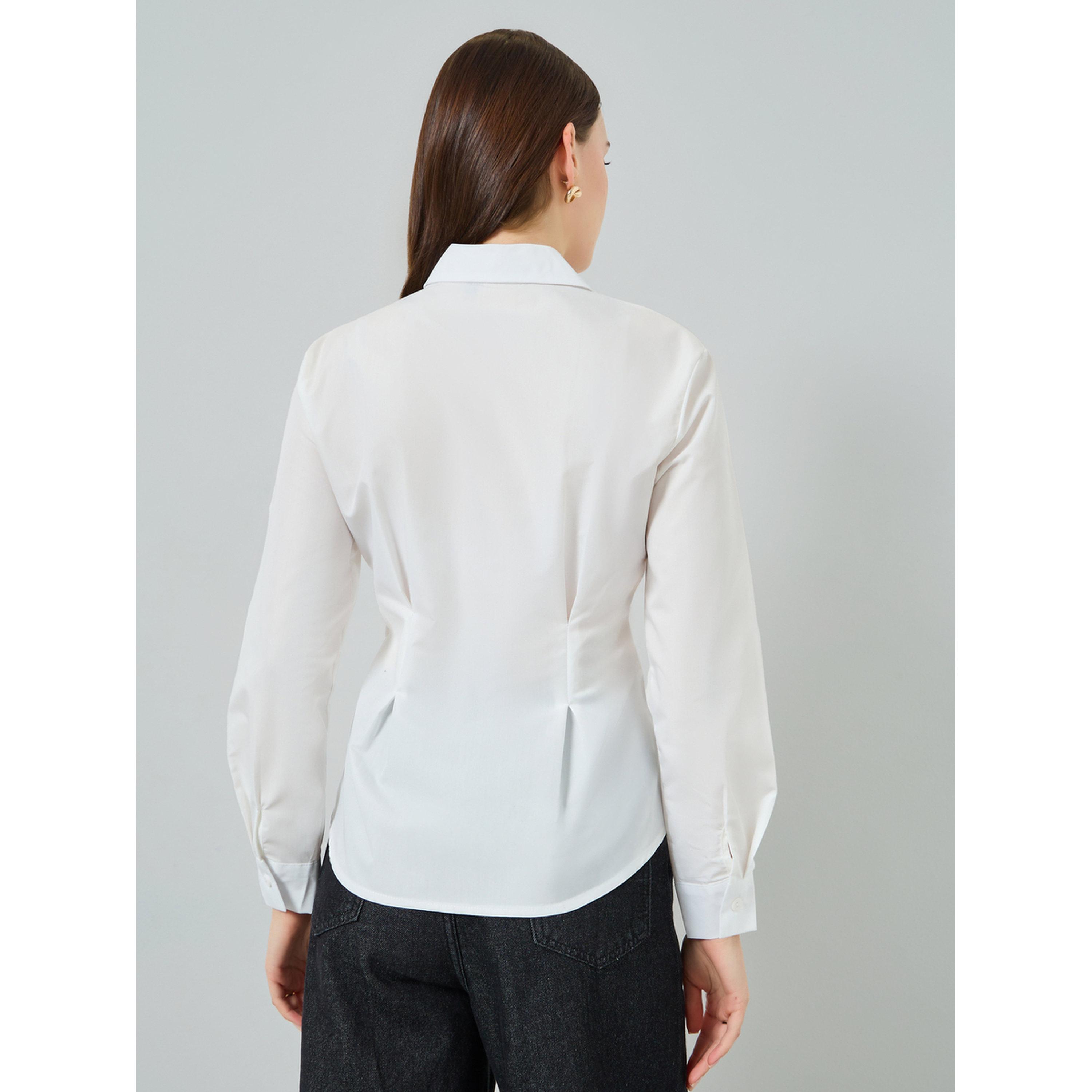 بلوزة لف بأزرار لون أوف وايت-women-clothing-shirtsandblouses-blouses-image-5