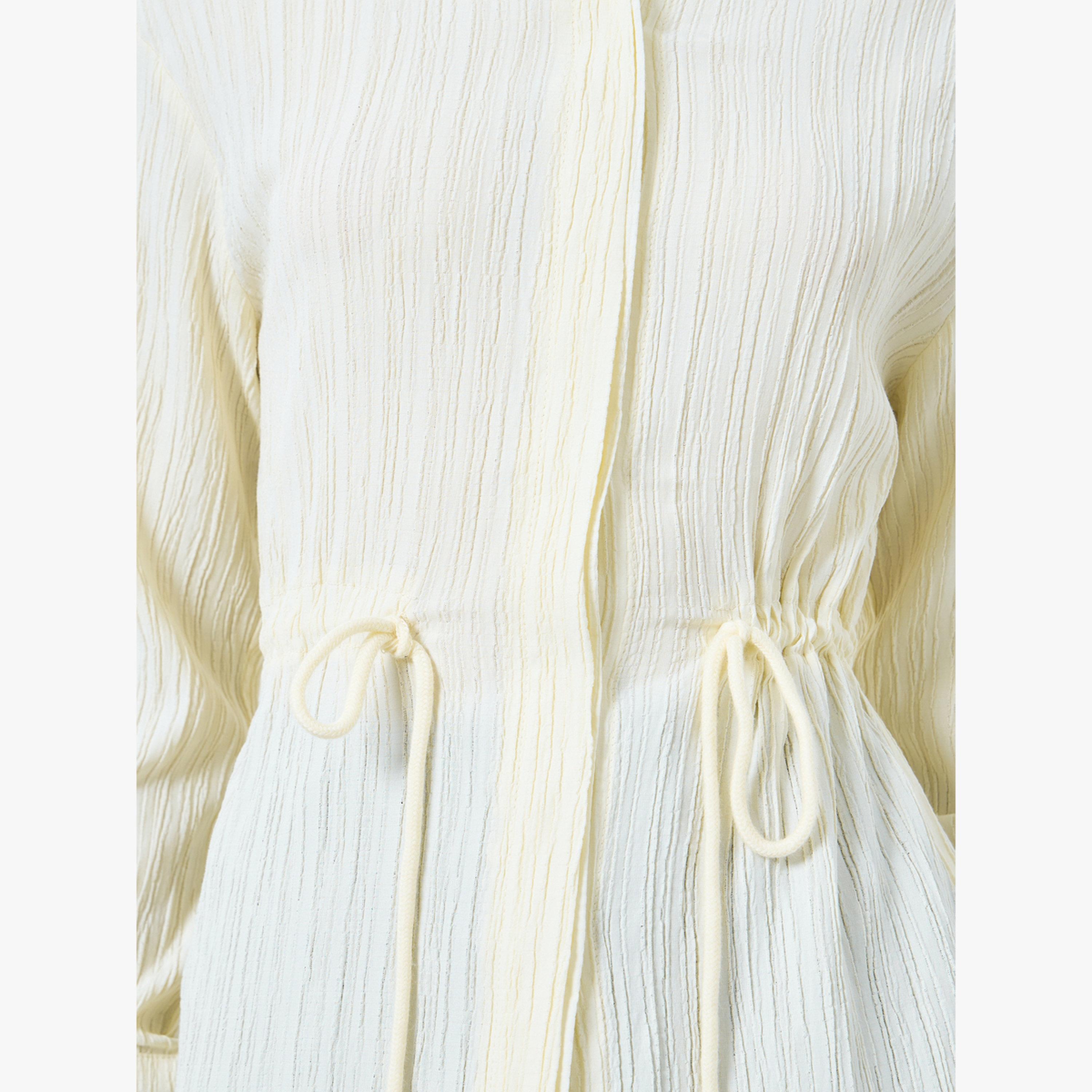بلوزة بأكمام طويلة مع رباط سحب عند الخصر-women-clothing-shirtsandblouses-blouses-image-4