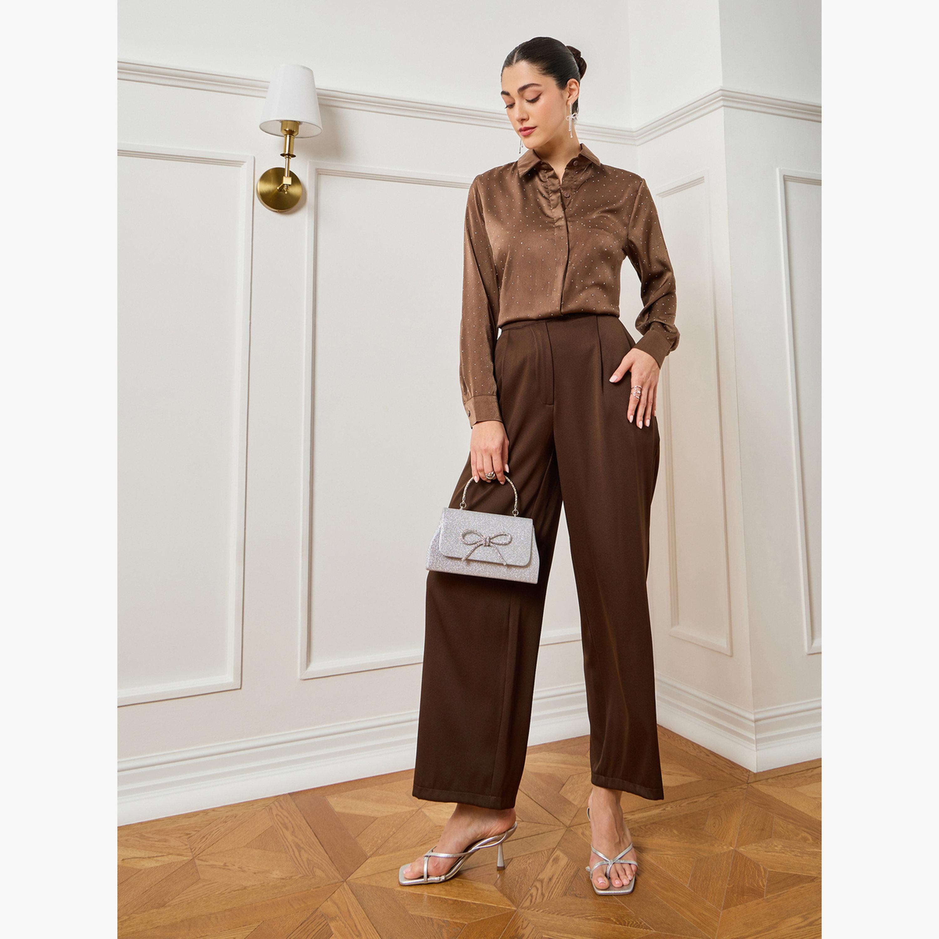 بلوزة ساتان منمقة-women-clothing-shirtsandblouses-shirts-image-2
