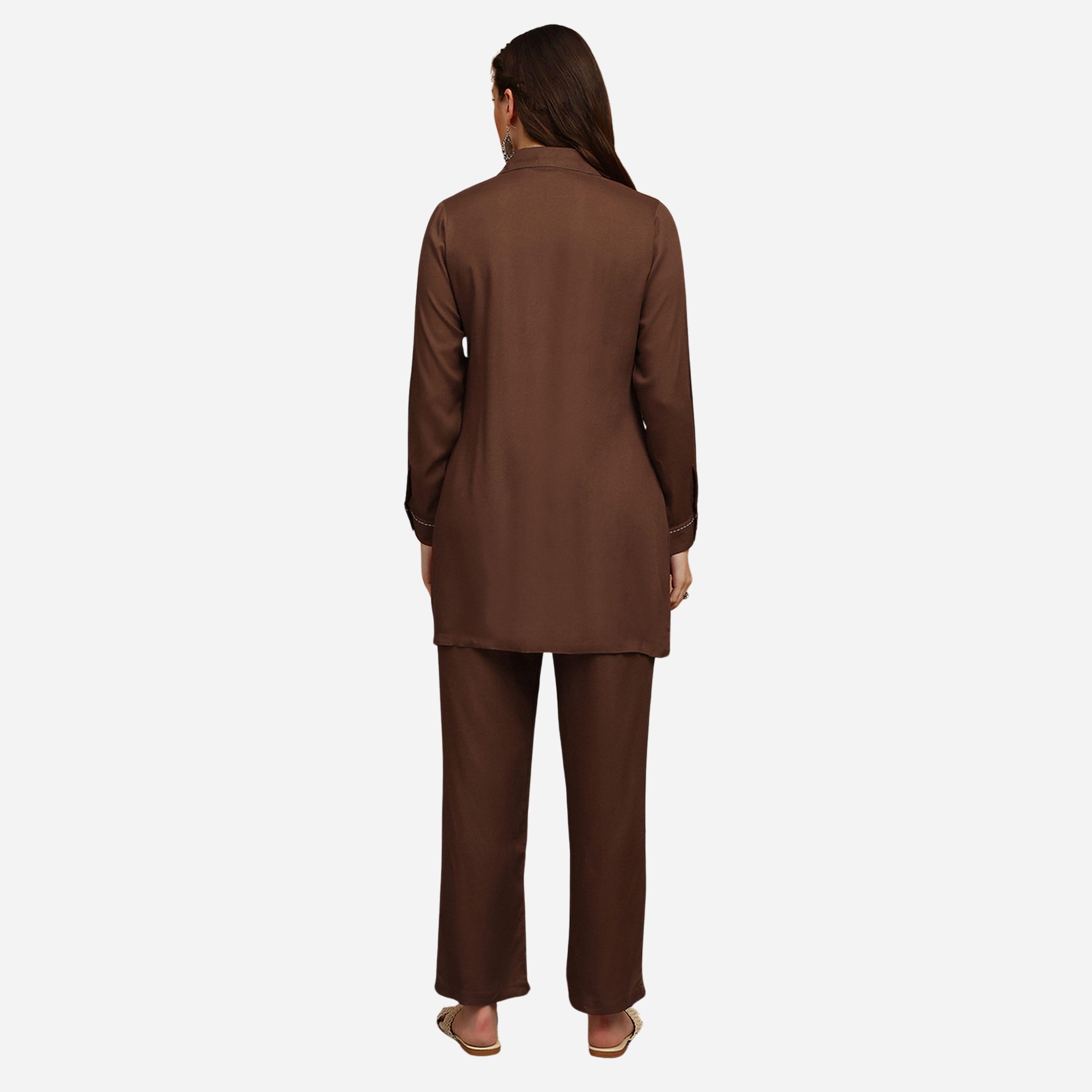 Globus X Styli Women Longline Shirt Style Tunic and Trousers Co-Ords-women-clothing-coordsets-image-3