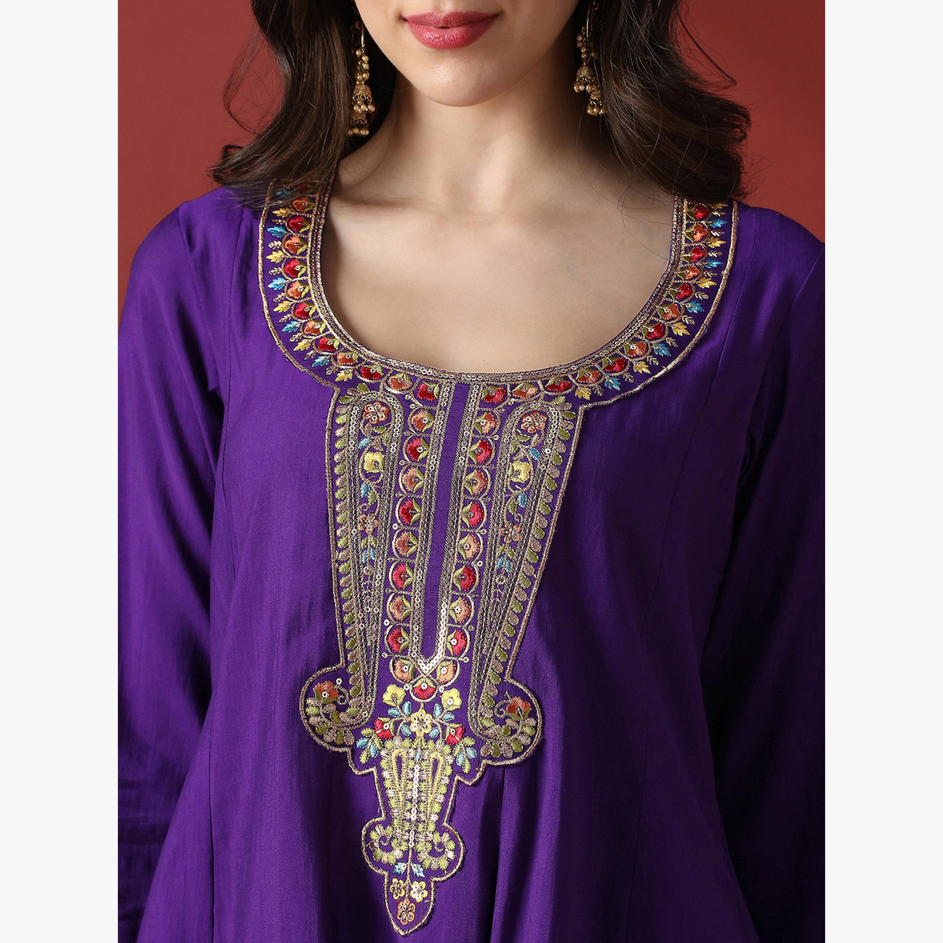 طقم منسق من تونيك مزين بالترتر وبنطال دوتي-women-clothing-coordsets-image-4