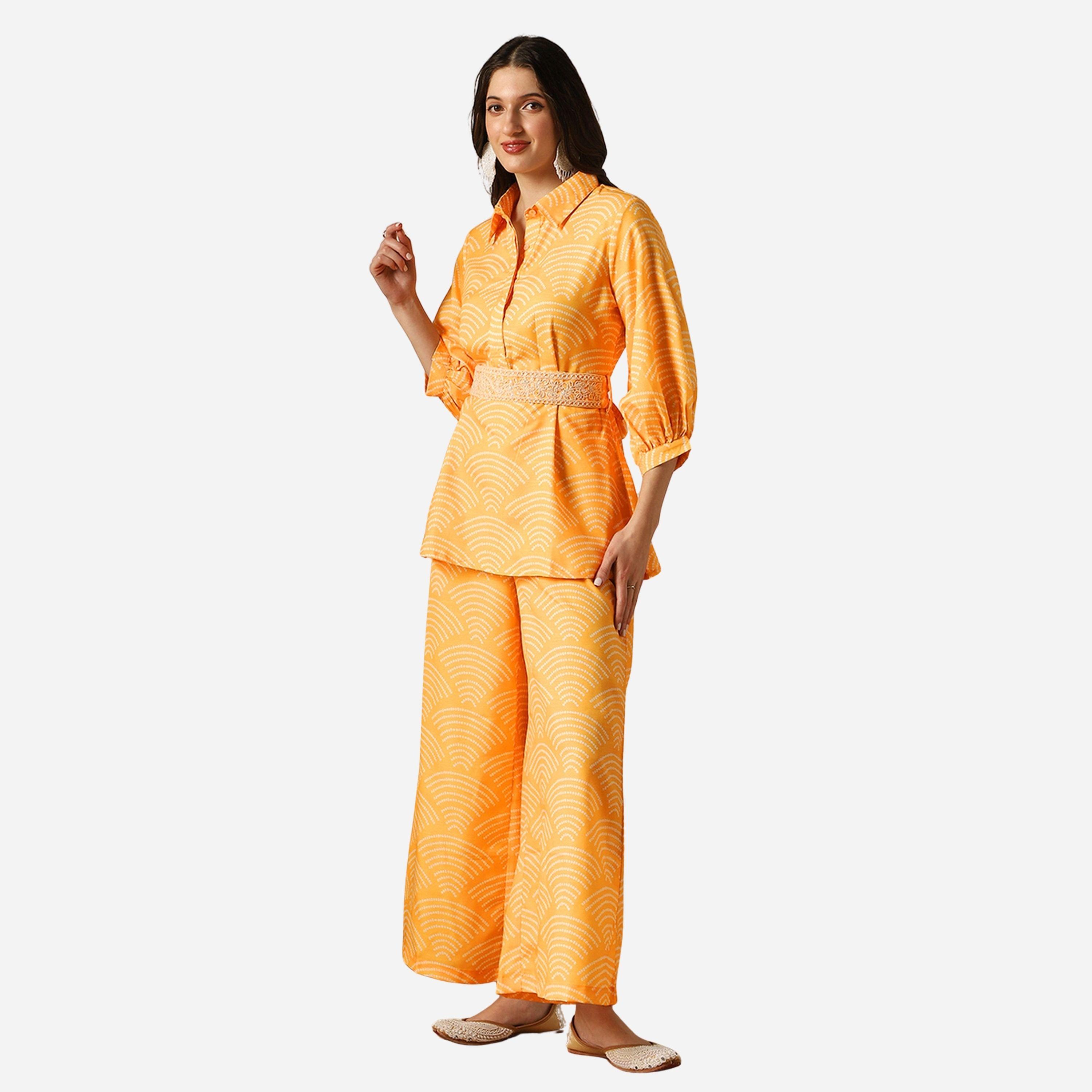 غلوبوص × ستايلي - قميص طبعة بالكامل وبنطال بالازو-women-clothing-coordsets-image-2
