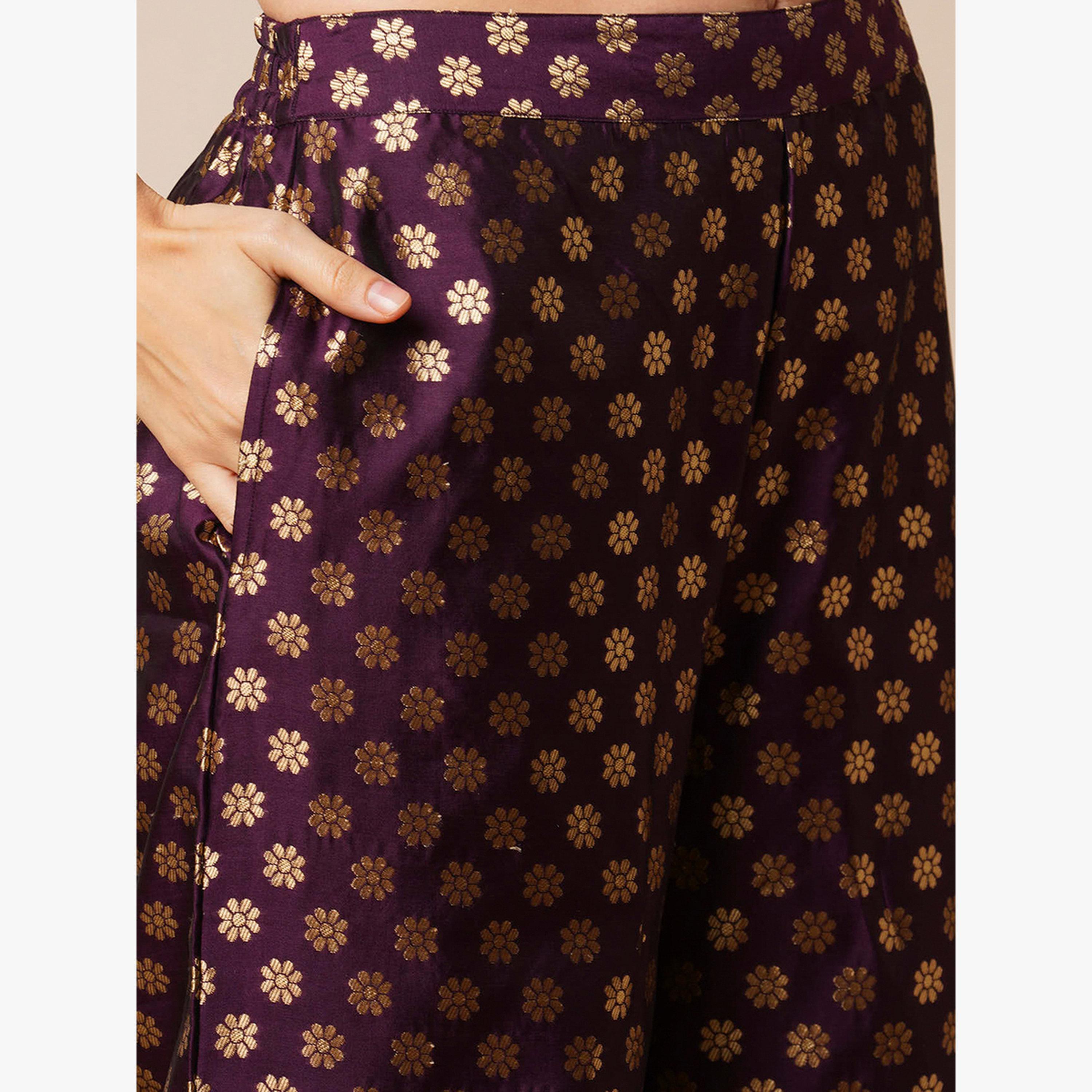 طقم منسق من بلوزة بونشو بياقة قارب مع بنطال بخصر متوسط وحواف مطاطية-women-clothing-coordsets-image-5