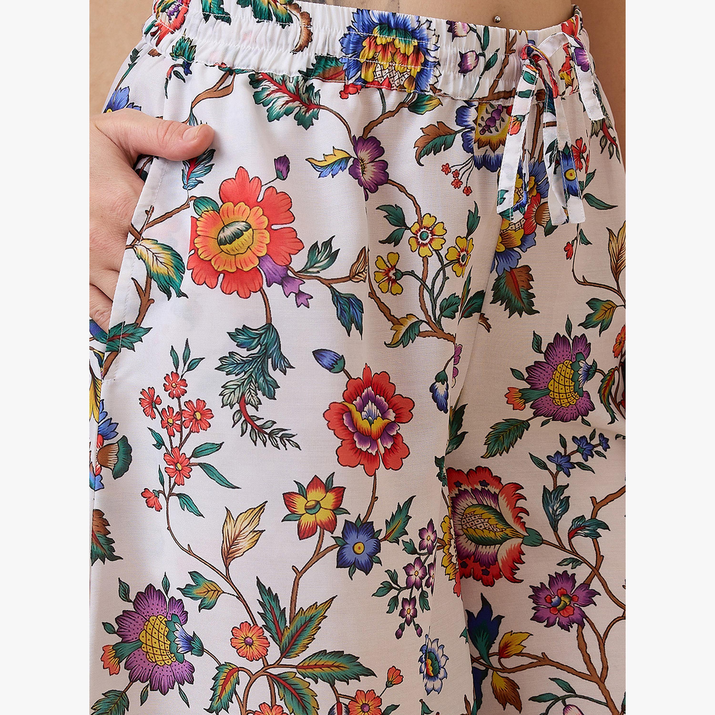 طقم منسق من تونيك مطبع بالزهور وبنطال بالازو-women-clothing-coordsets-image-5