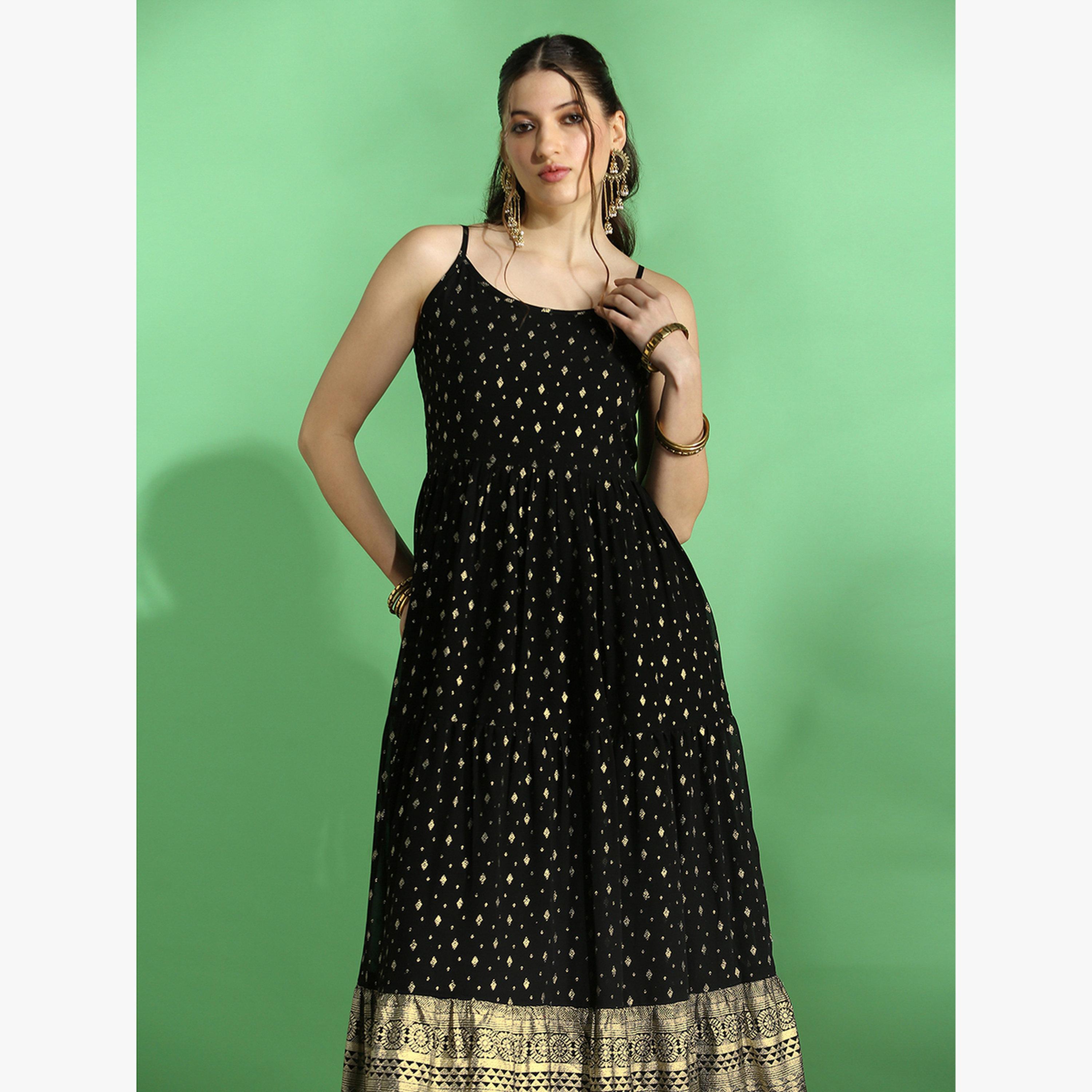 فستان طويل بحمالات بتصميم عرقي ونمط موتيف-women-clothing-dresses-image-5