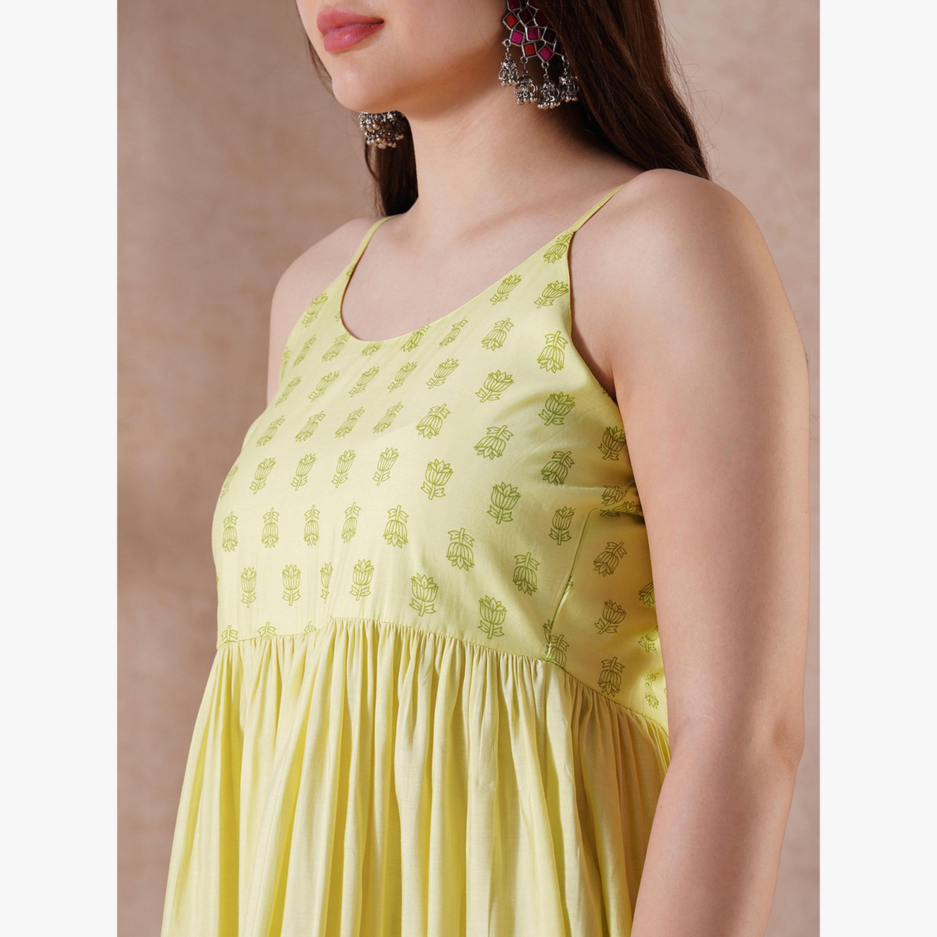 طقم فستان ميدي بحمالات وتونيك بطبعة قميص-women-clothing-dresses-image-4