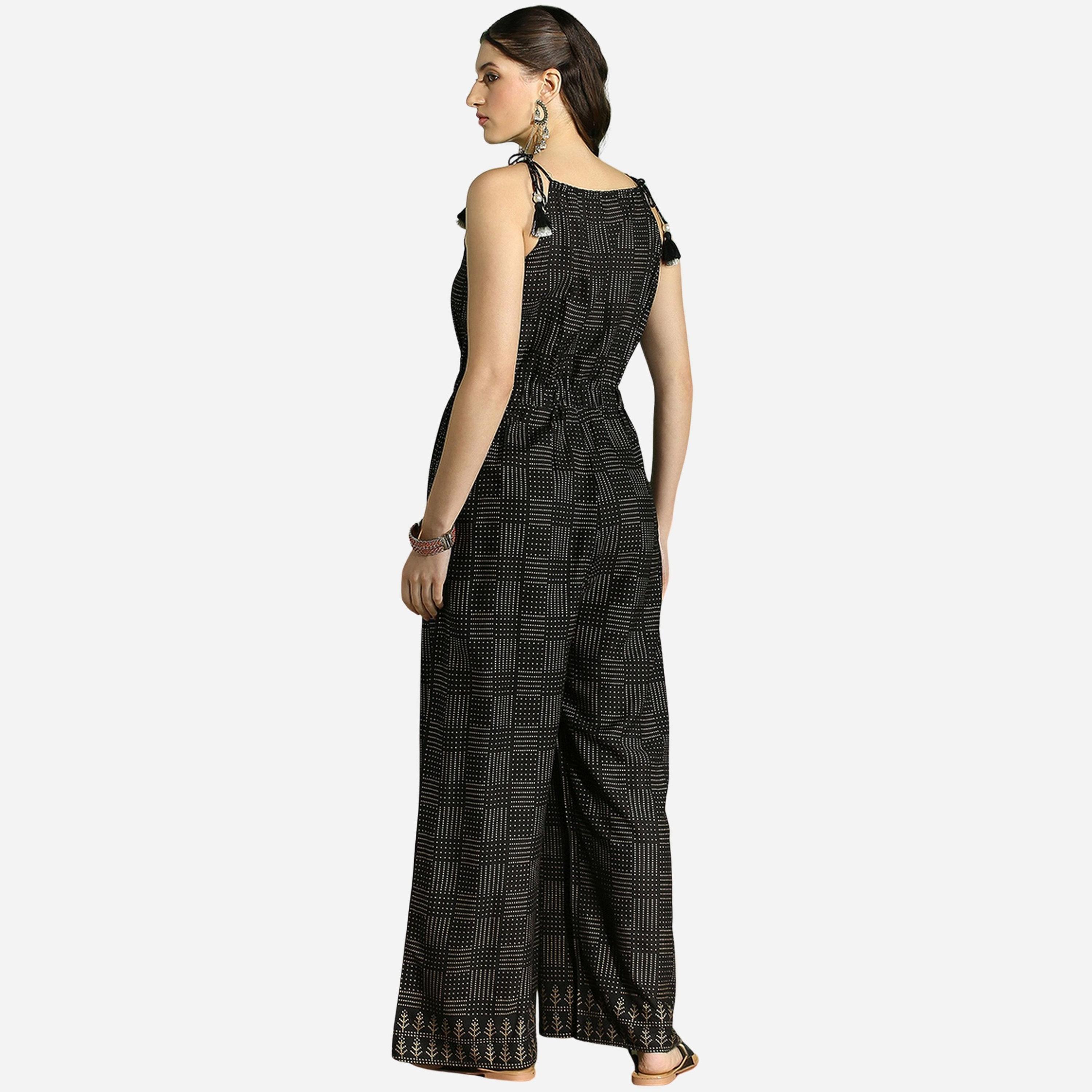 غلوبوص × ستايلي - جمبسوت نسائي مطرز بحزام ربط-women-clothing-jumpsuits-image-3