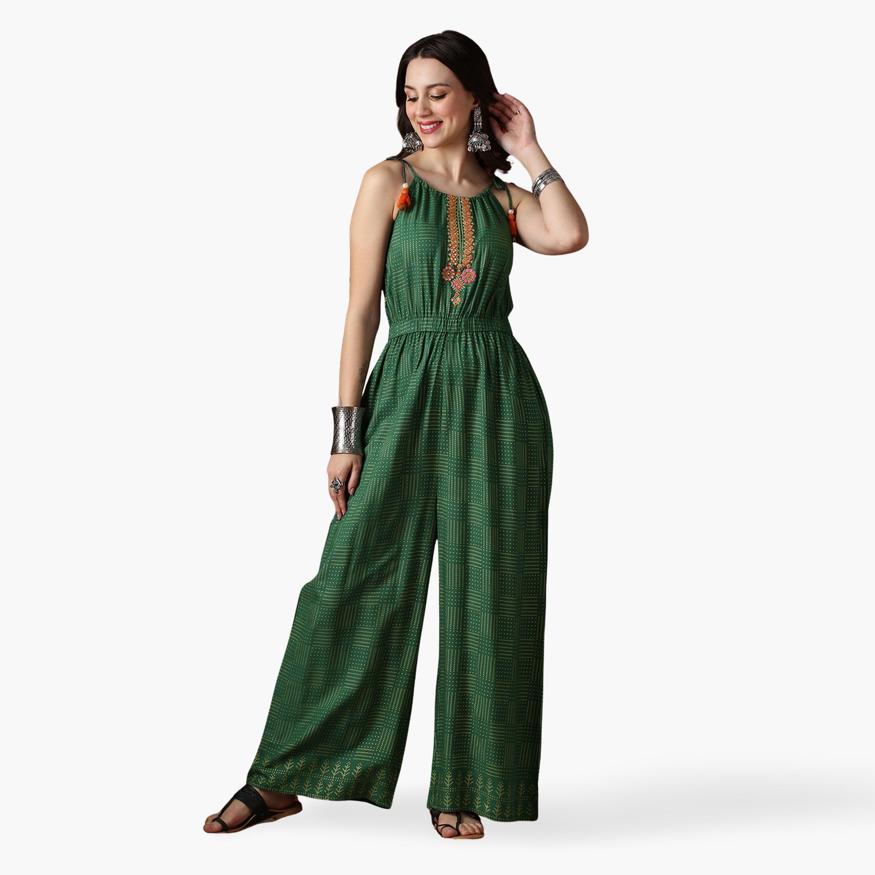 جمبسوت مطرز بياقة أربطة-women-clothing-jumpsuits-image-1