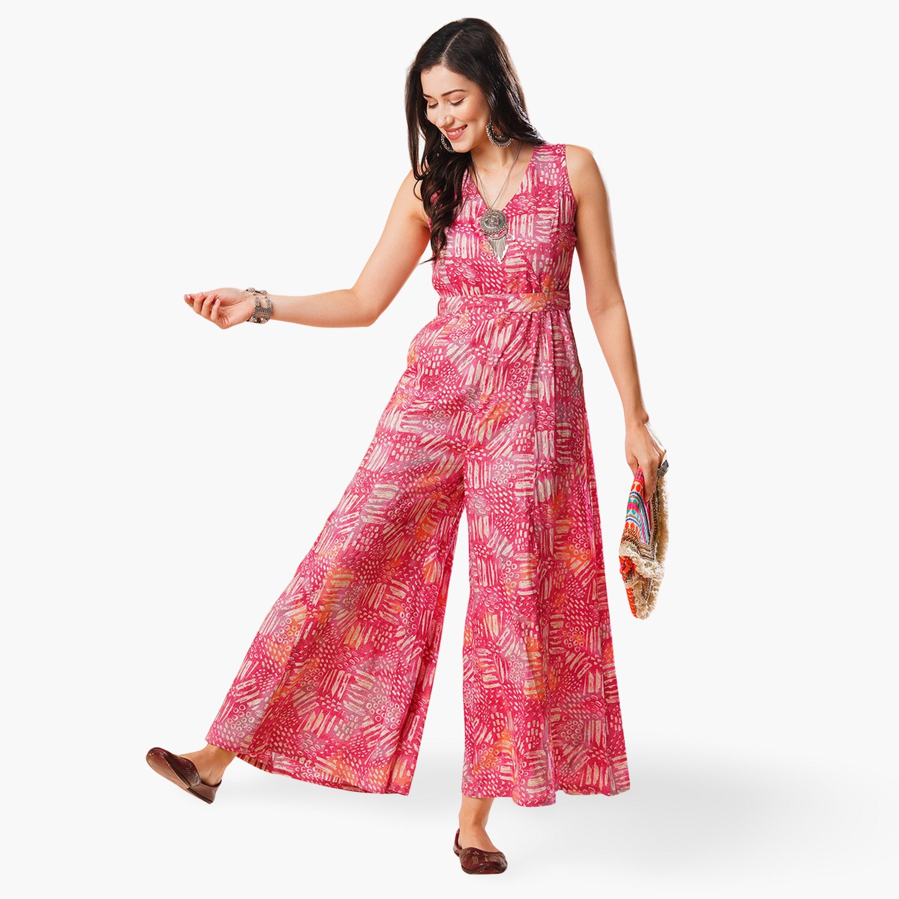 جمبسوت بأرجل واسعة بفتحة رقبة-women-clothing-jumpsuits-image-1
