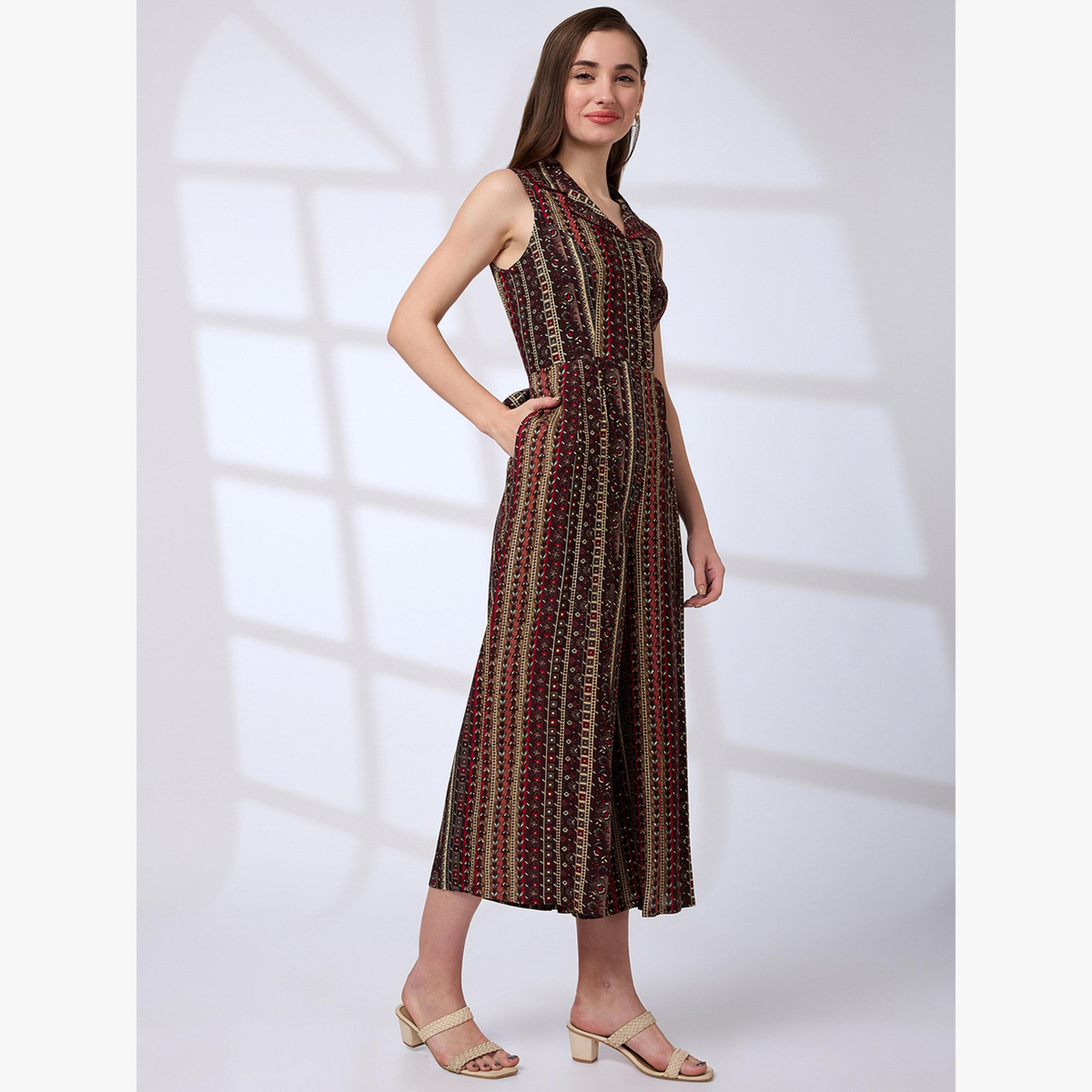 جمبسوت بياقة مطوية ورباط خصر-women-clothing-jumpsuits-image-2