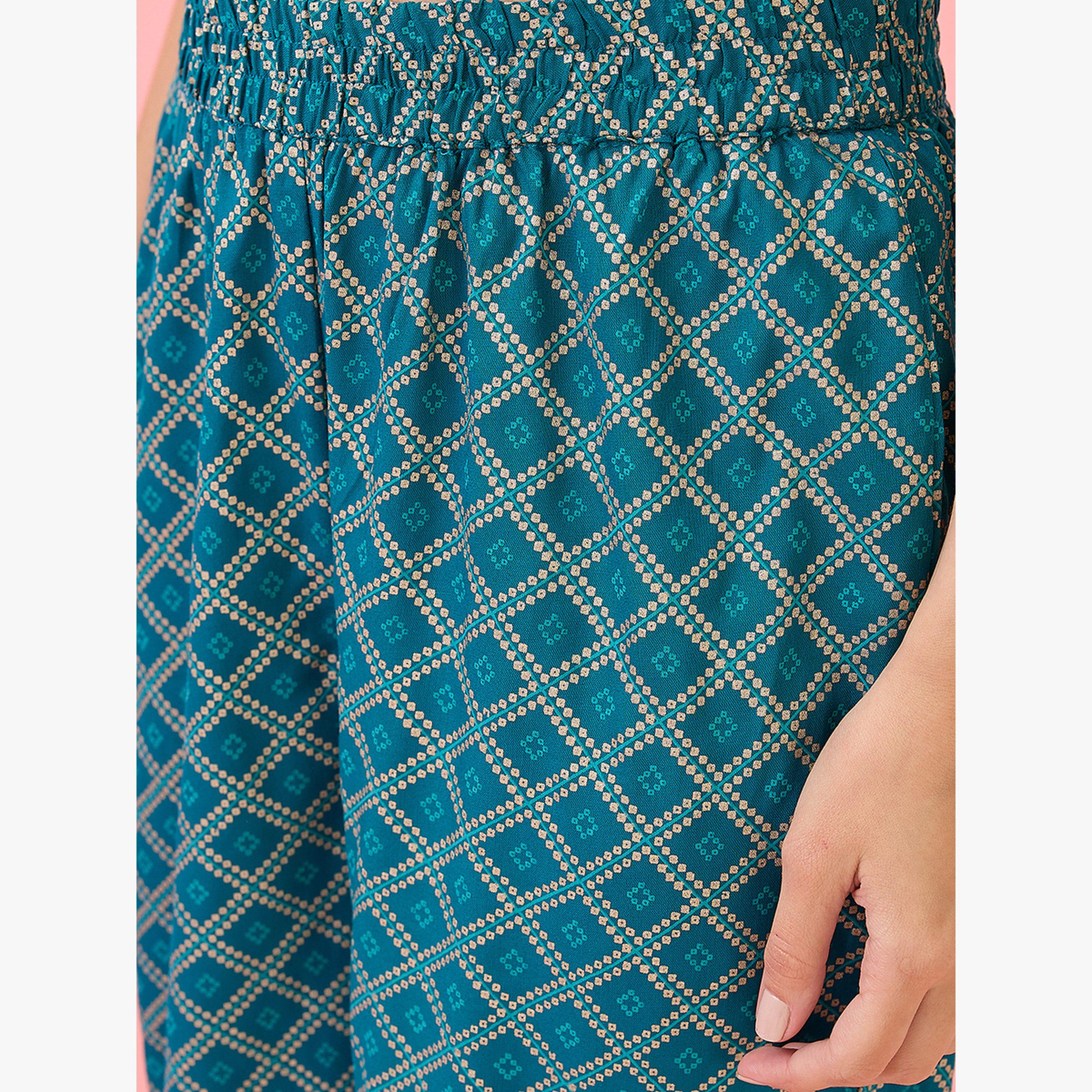 طقم كورتا للعمل وتطريز بالخيوط مع بنطال بحافة واسعة-women-clothing-ethnicwear-kurtasets-image-5