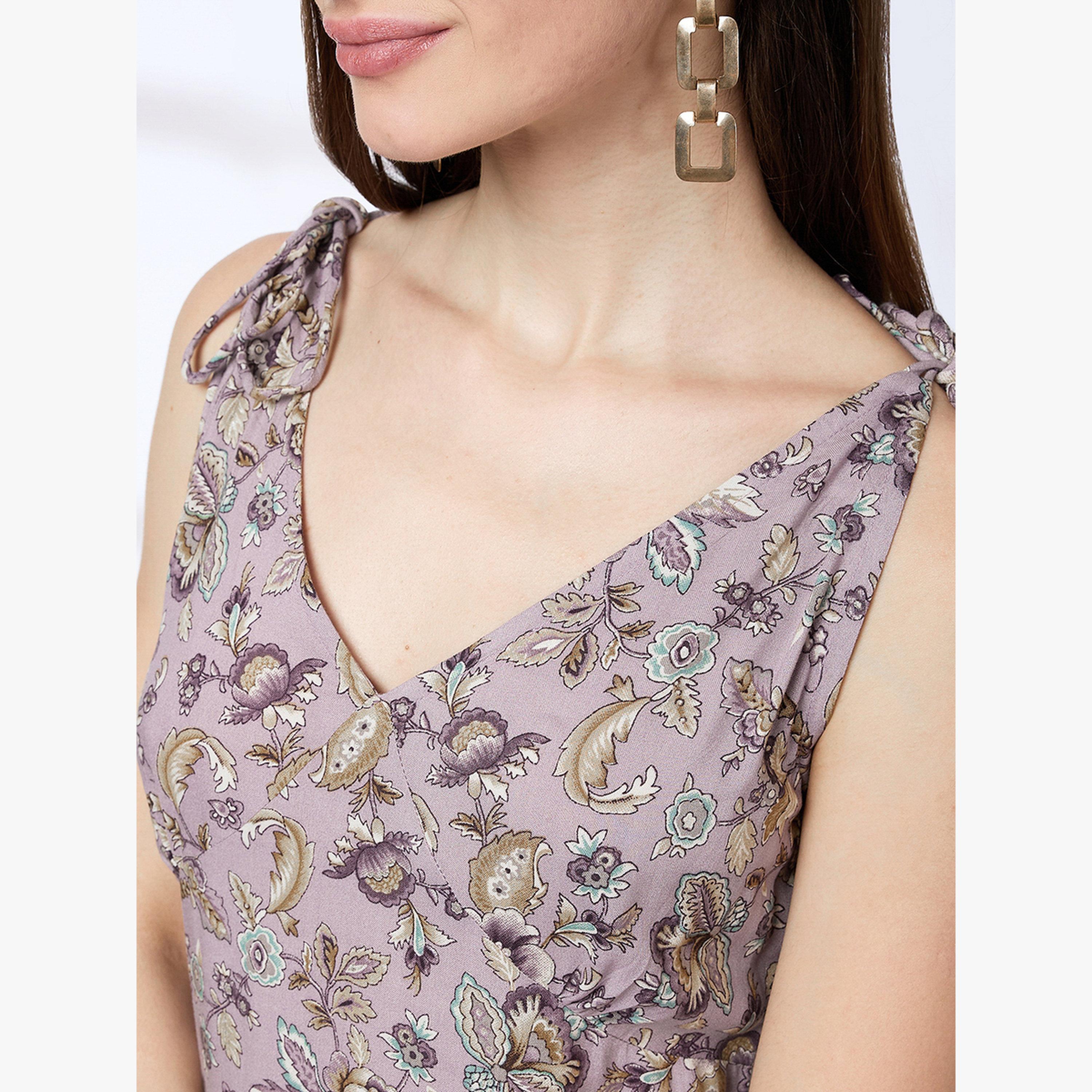 Globus X Styli Tie-Up Strappy Shoulder A-Line Kurta and Pants Workwear Set-women-clothing-ethnicwear-kurtasets-image-4