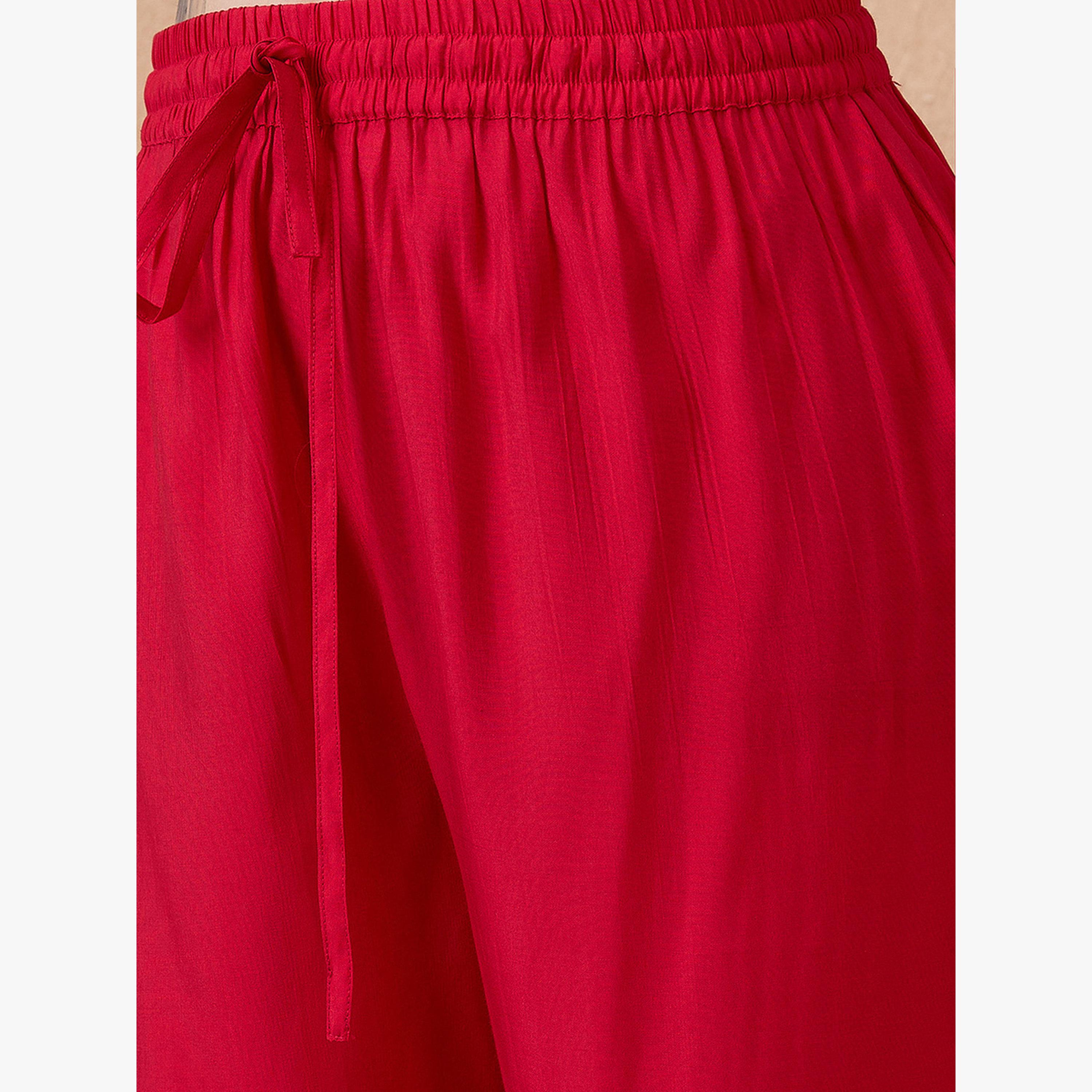 طقم كورتا احتفالية مطرزة بحافة متموجة مع بنطال-women-clothing-ethnicwear-kurtasets-image-5