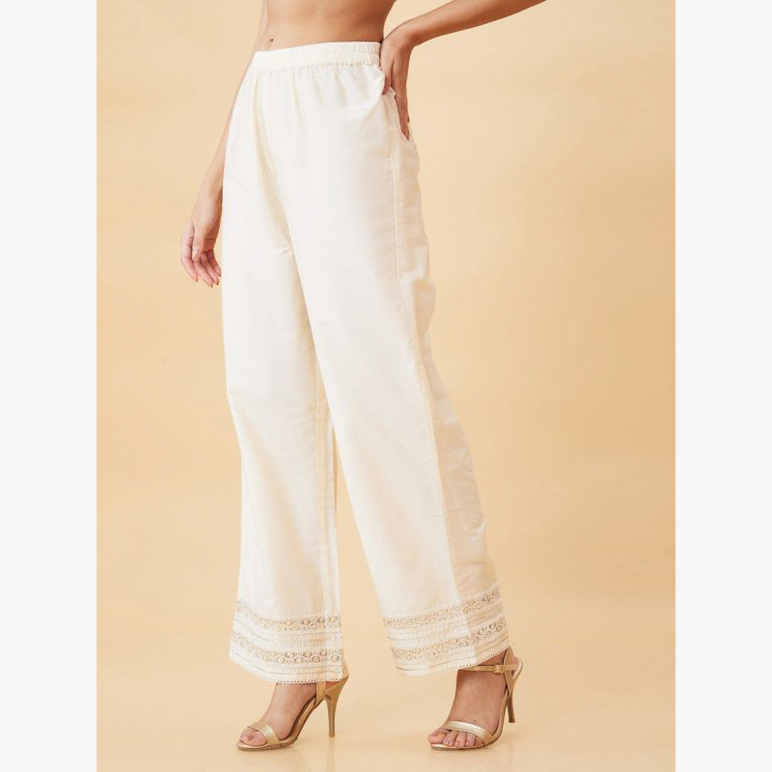 Globus X Styli Off White Palazzo Pants-women-clothing-ethnicwear-bottoms-palazzos-image-4