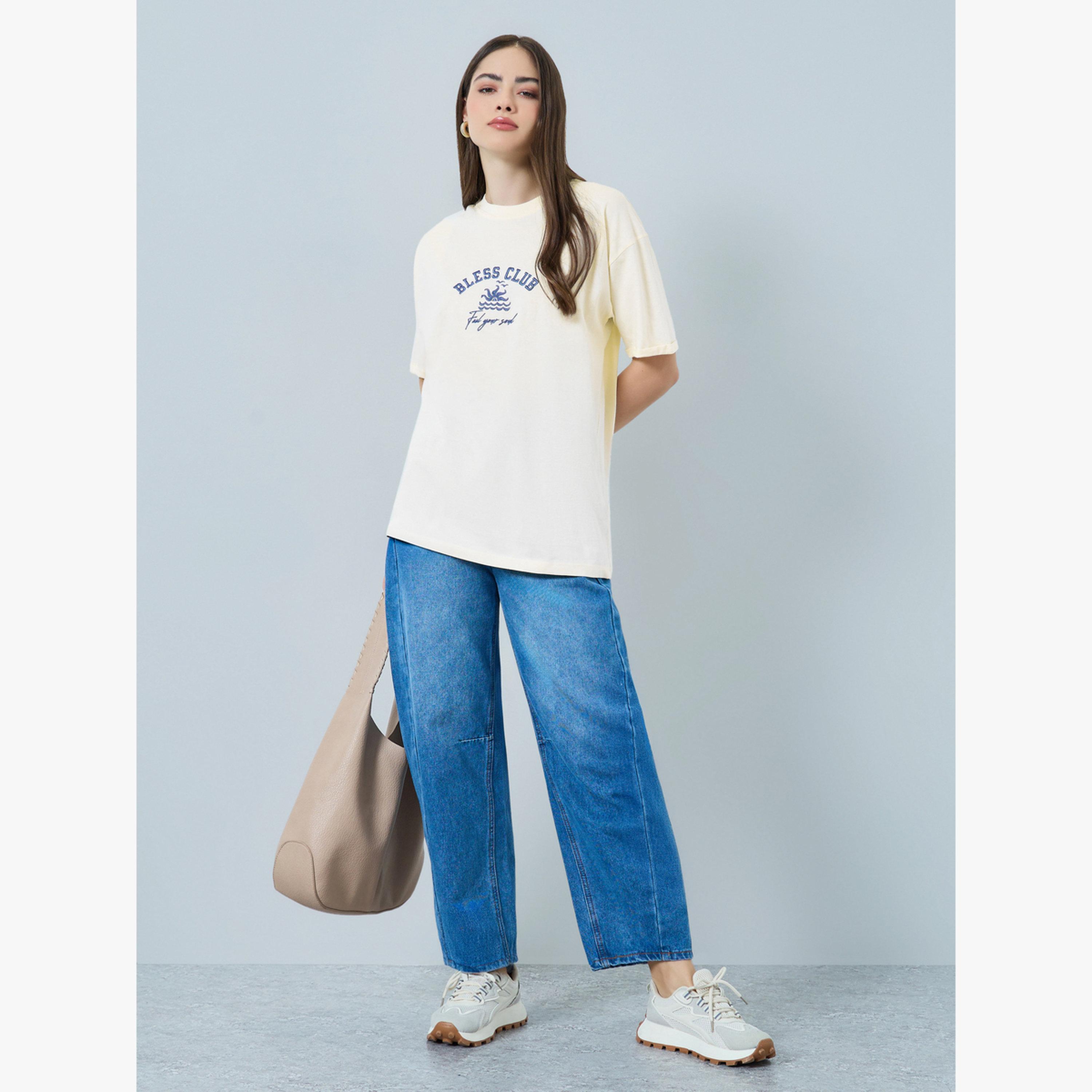 تيشيرت قطن بقصة واسعة-women-clothing-tshirts-image-2