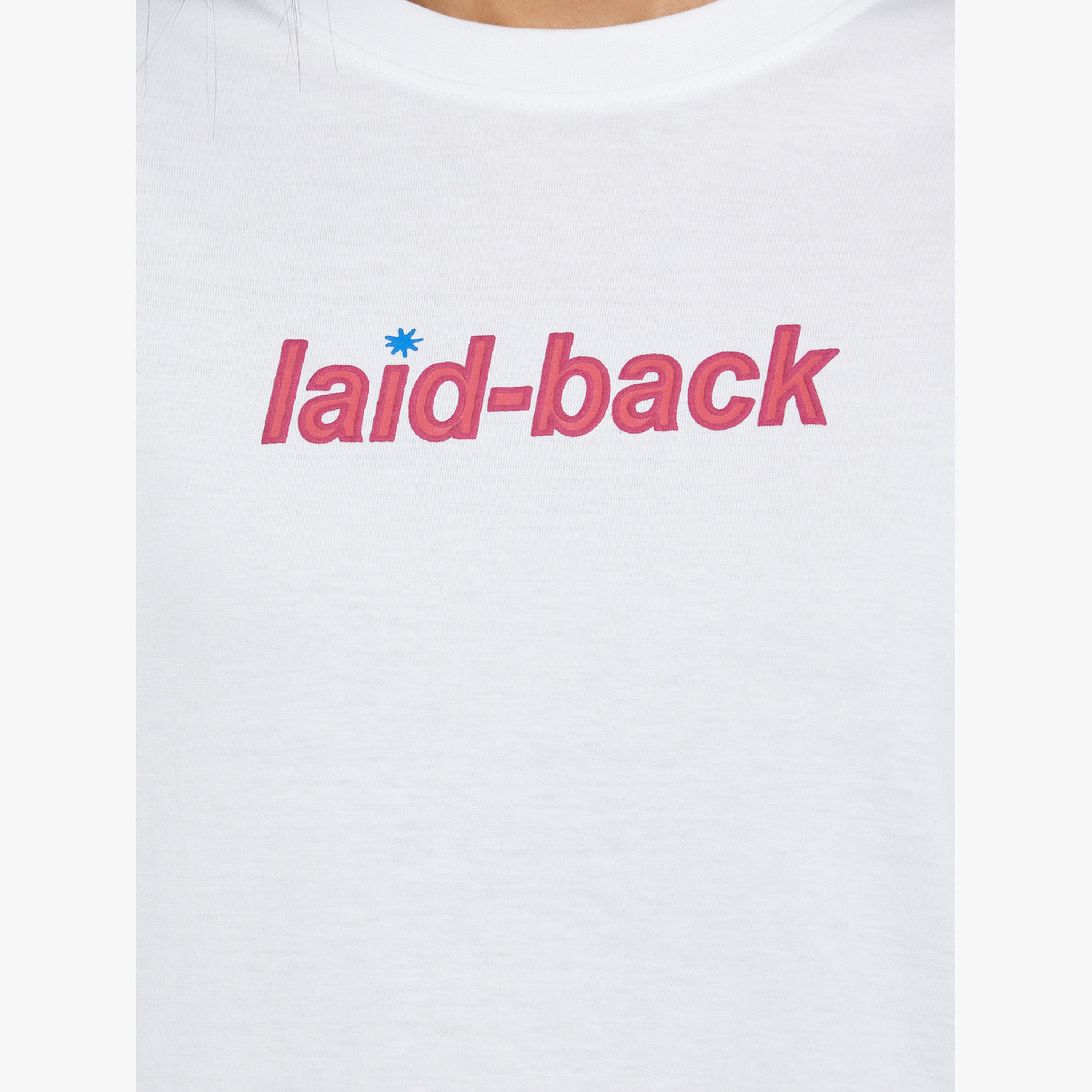 Styli Cream Laid-Back Front and Back Puff Print 100% Cotton Oversized T-Shirt-women-clothing-tshirts-image-5