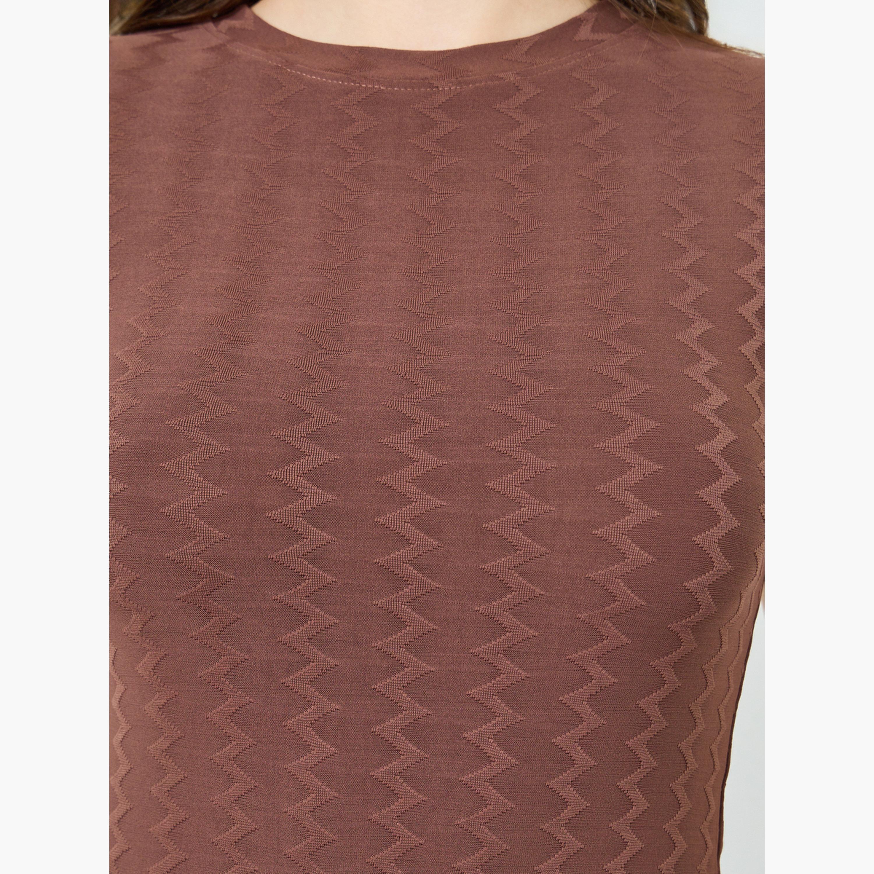 Styli Women Fitted Jacquard T-Shirt-women-clothing-tshirts-image-4