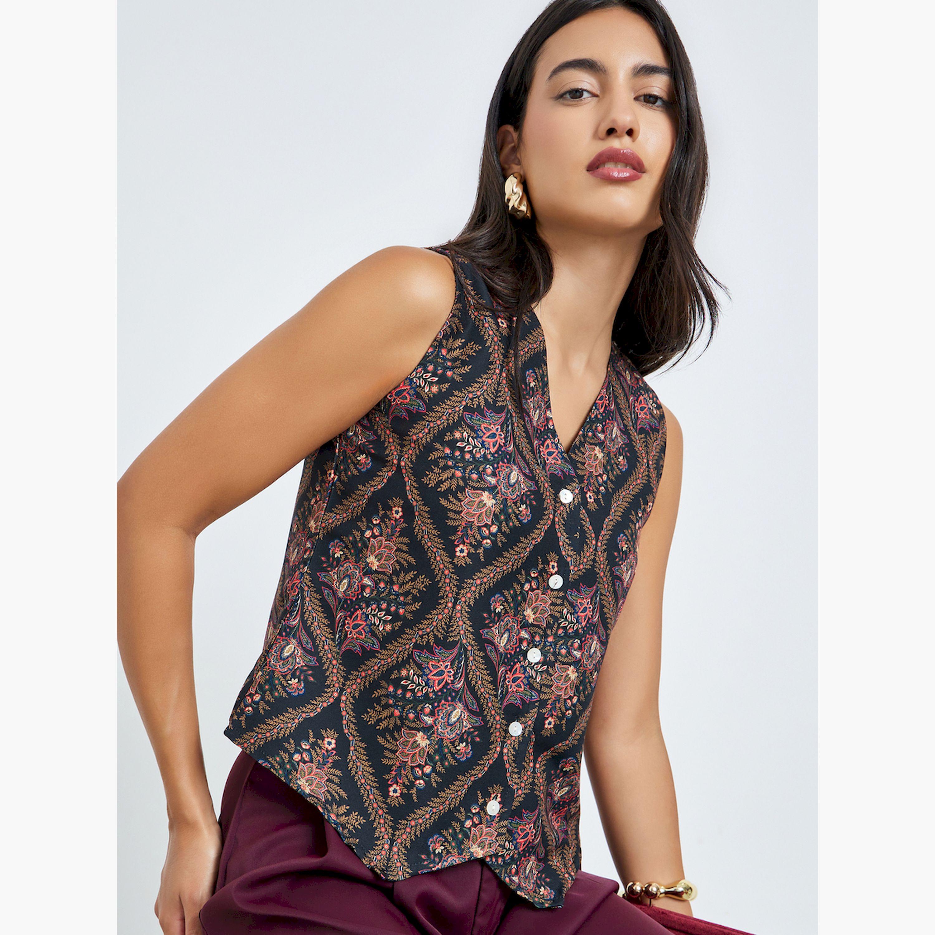 سديري بدون أكمام بطبعة زهور-women-clothing-shirtsandblouses-blouses-image-3