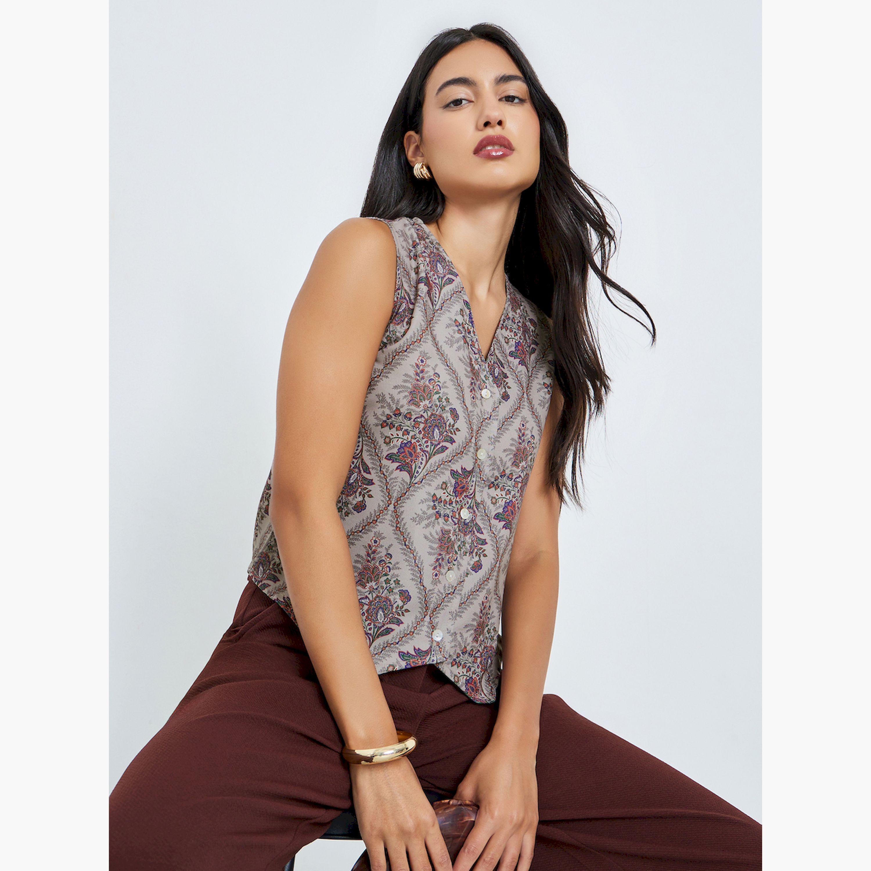 سديري بدون أكمام بطبعة زهور-women-clothing-shirtsandblouses-blouses-image-3