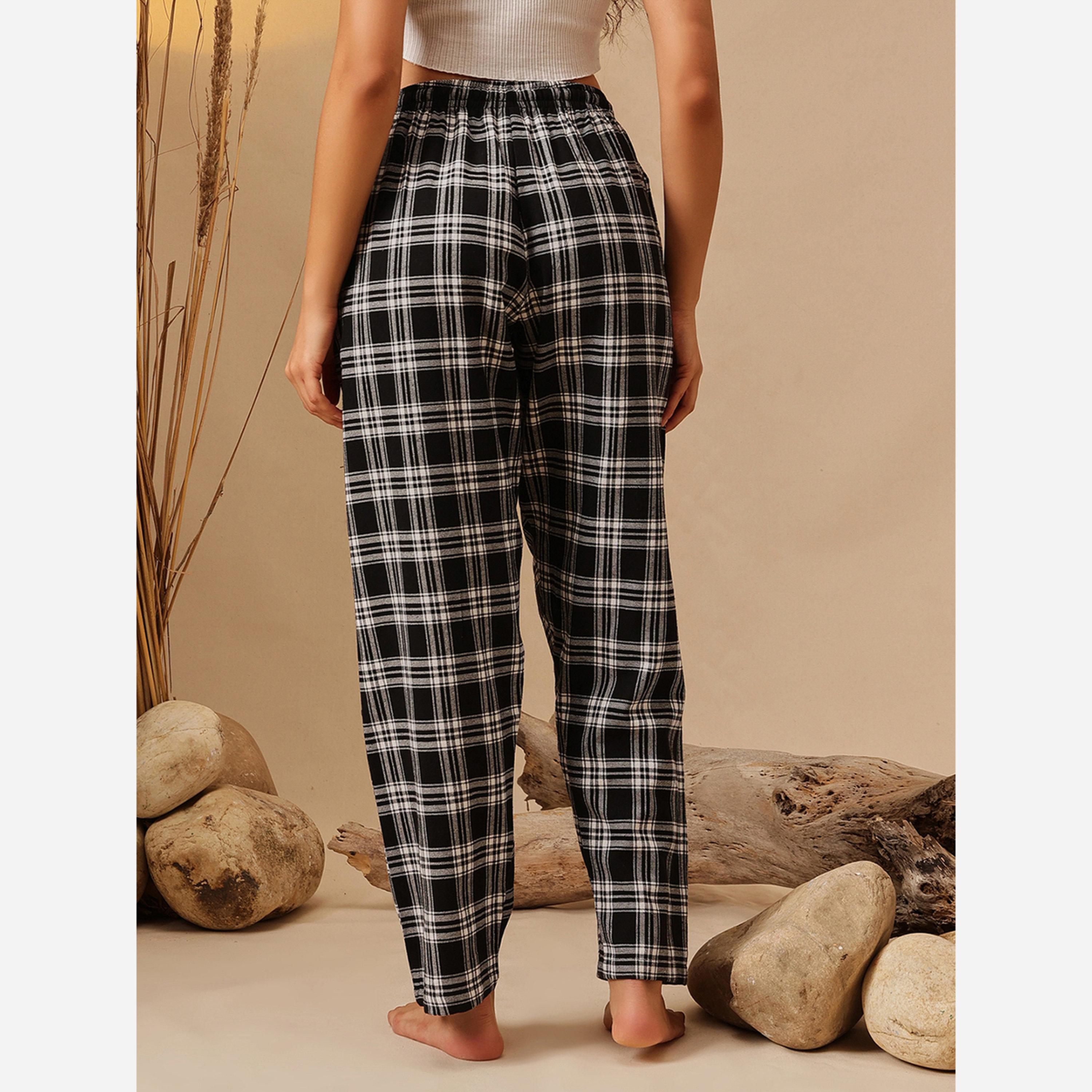 كلوفيا - بنطال بيجاما نسائي طبعة مربعات-women-clothing-nightwear-pyjamas-bottoms-image-5