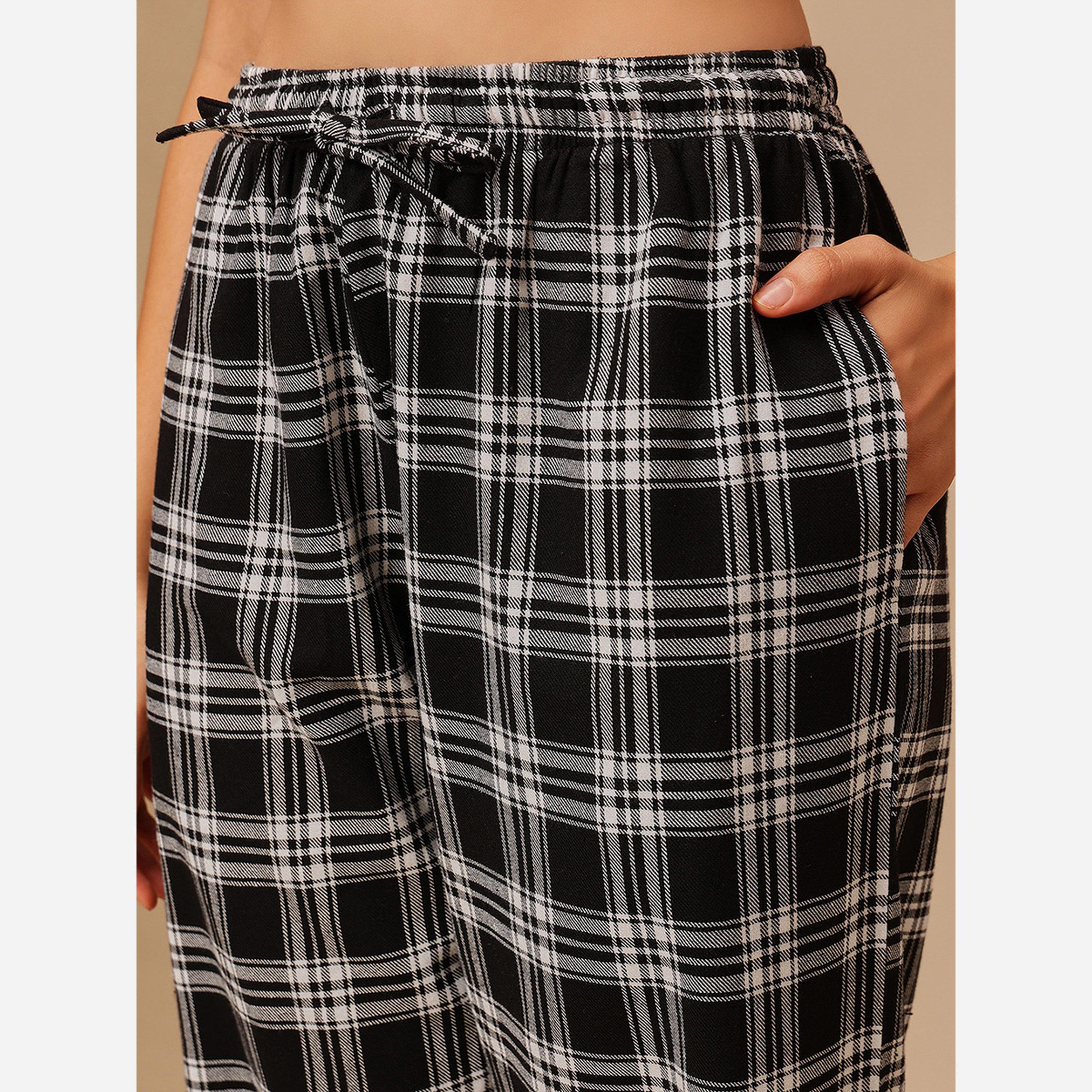 Clovia Women Plaid Checkered Pyjama Bottoms-women-clothing-nightwear-pyjamas-bottoms-image-6