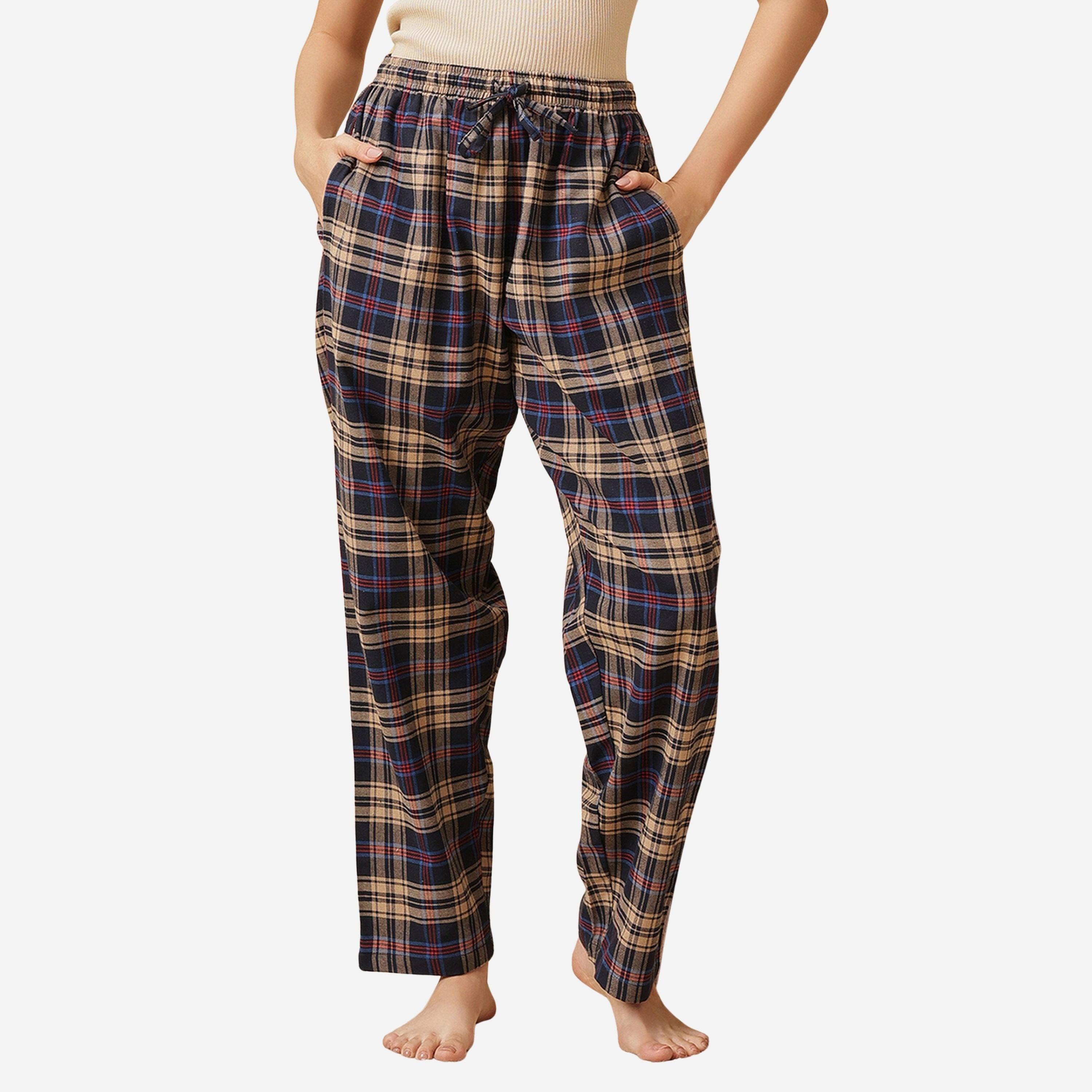 كلوفيا - بنطال بيجاما نسائي طبعة مربعات-women-clothing-nightwear-pyjamas-bottoms-image-1