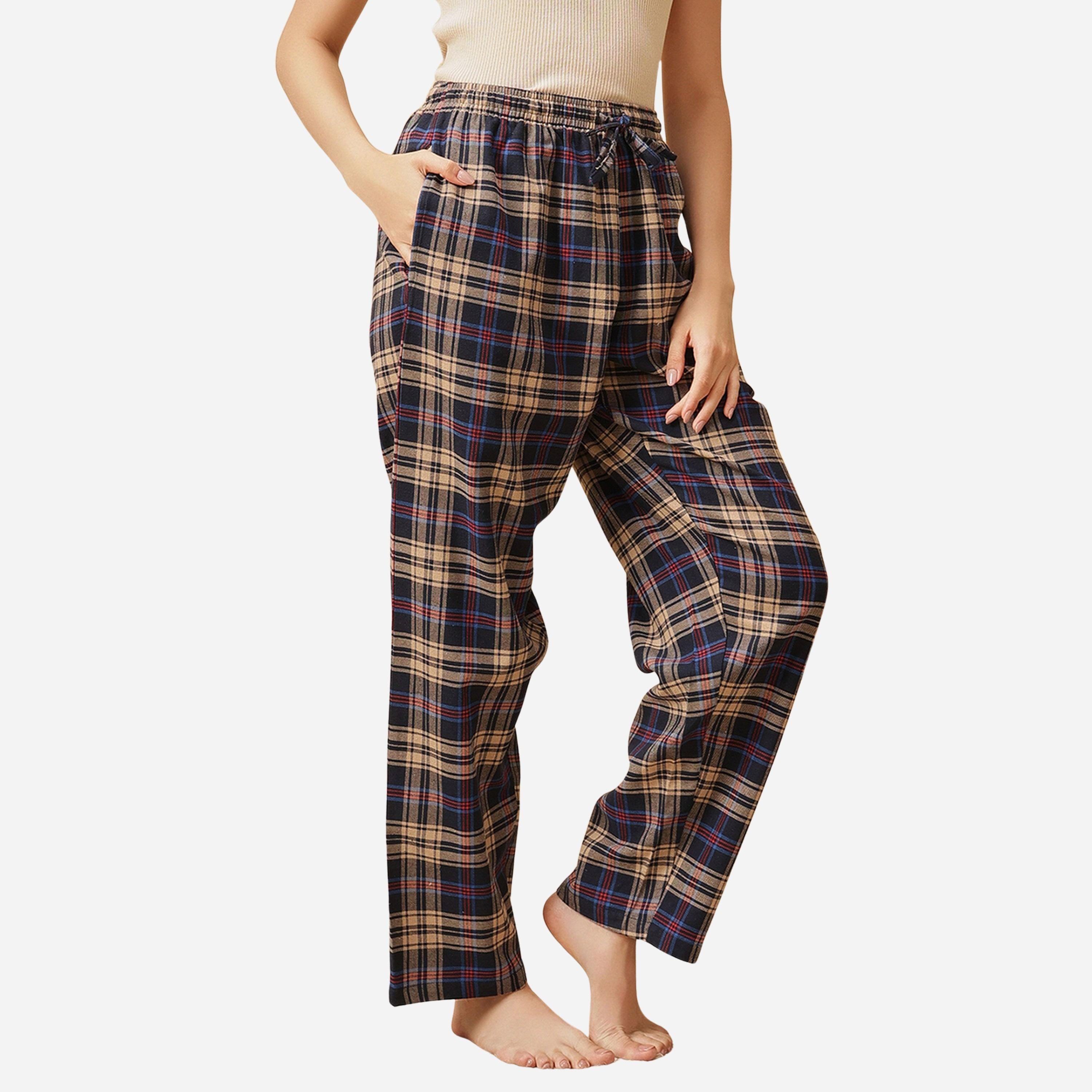 كلوفيا - بنطال بيجاما نسائي طبعة مربعات-women-clothing-nightwear-pyjamas-bottoms-image-3