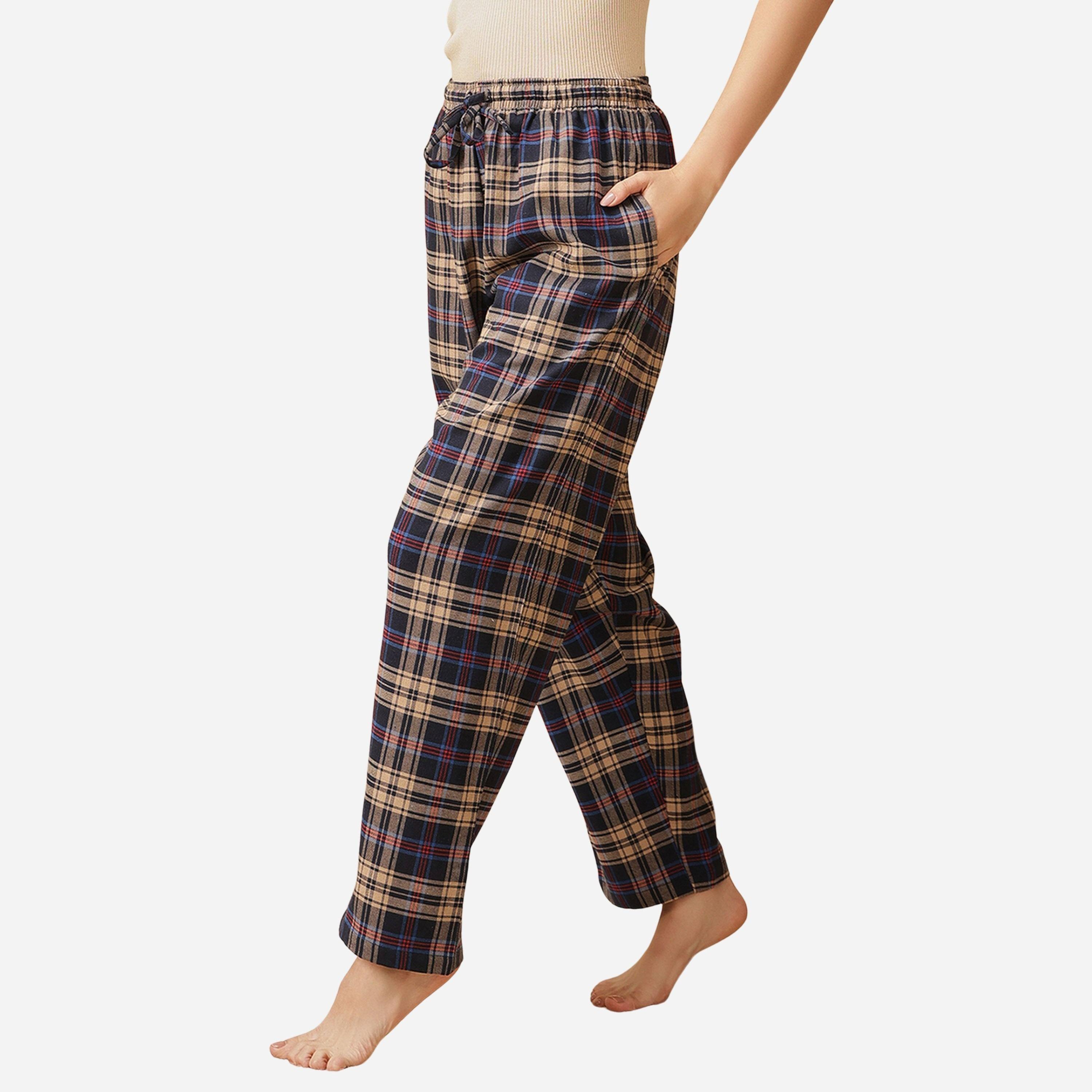 كلوفيا - بنطال بيجاما نسائي طبعة مربعات-women-clothing-nightwear-pyjamas-bottoms-image-4