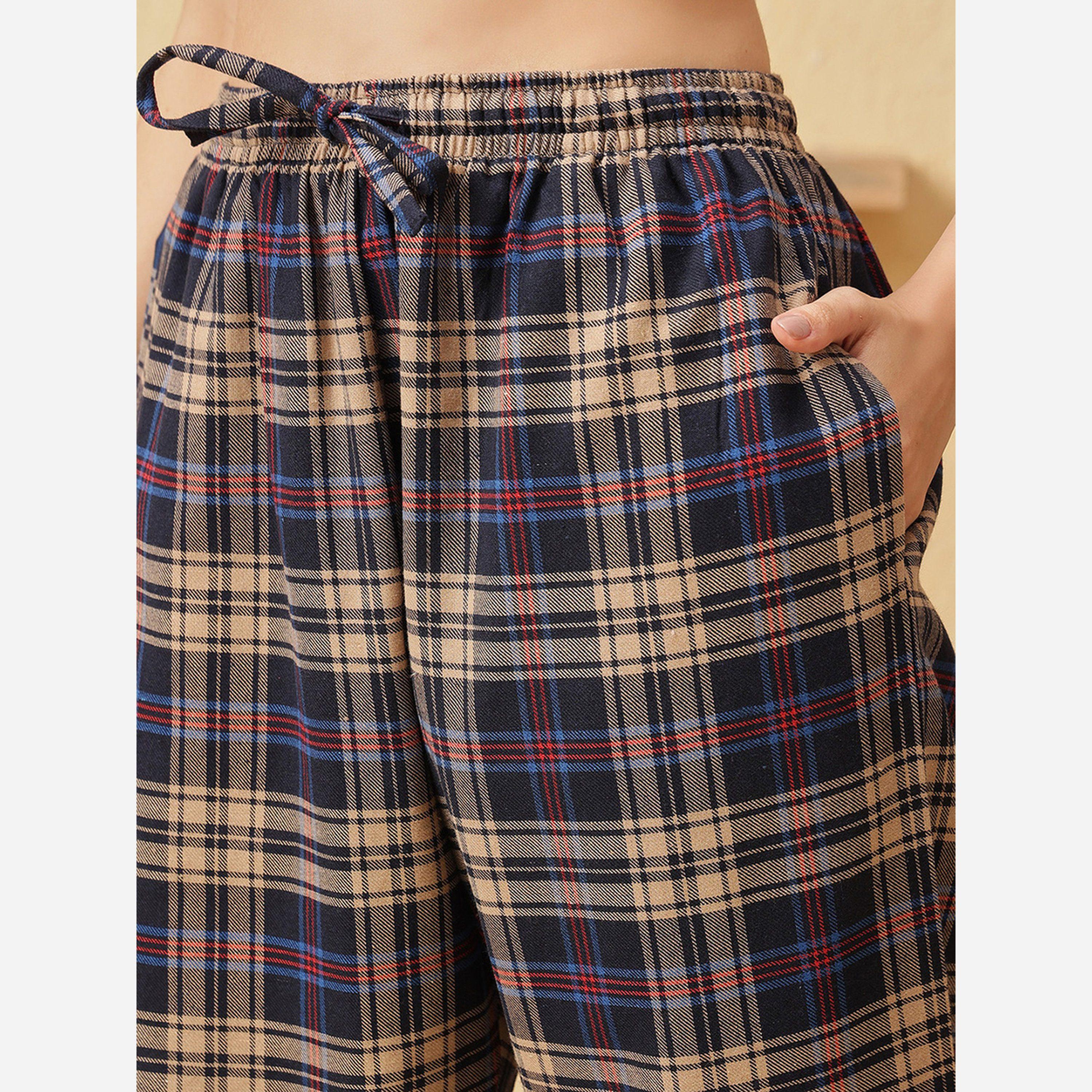 كلوفيا - بنطال بيجاما نسائي طبعة مربعات-women-clothing-nightwear-pyjamas-bottoms-image-6