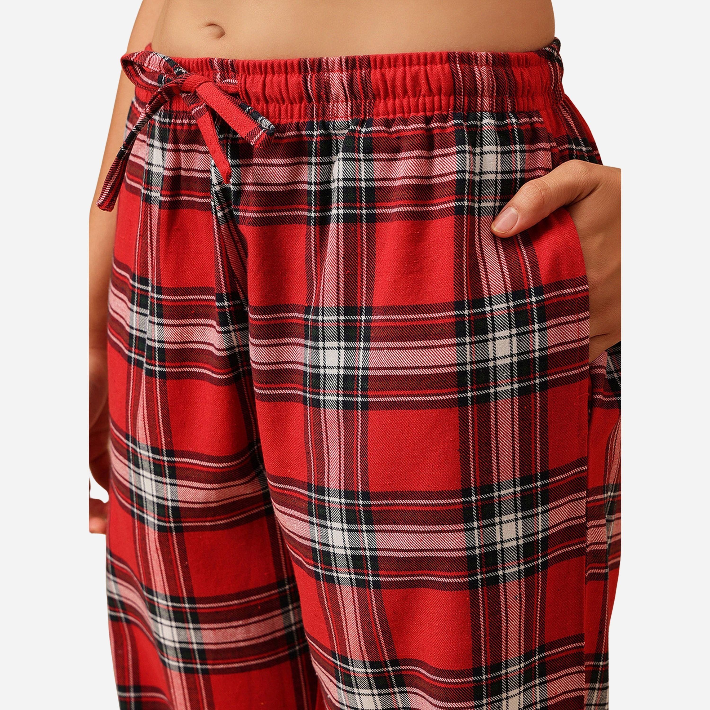 كلوفيا - بيجاما بأزرار وطبعة مربعات-women-clothing-nightwear-pyjamas-longsets-image-2
