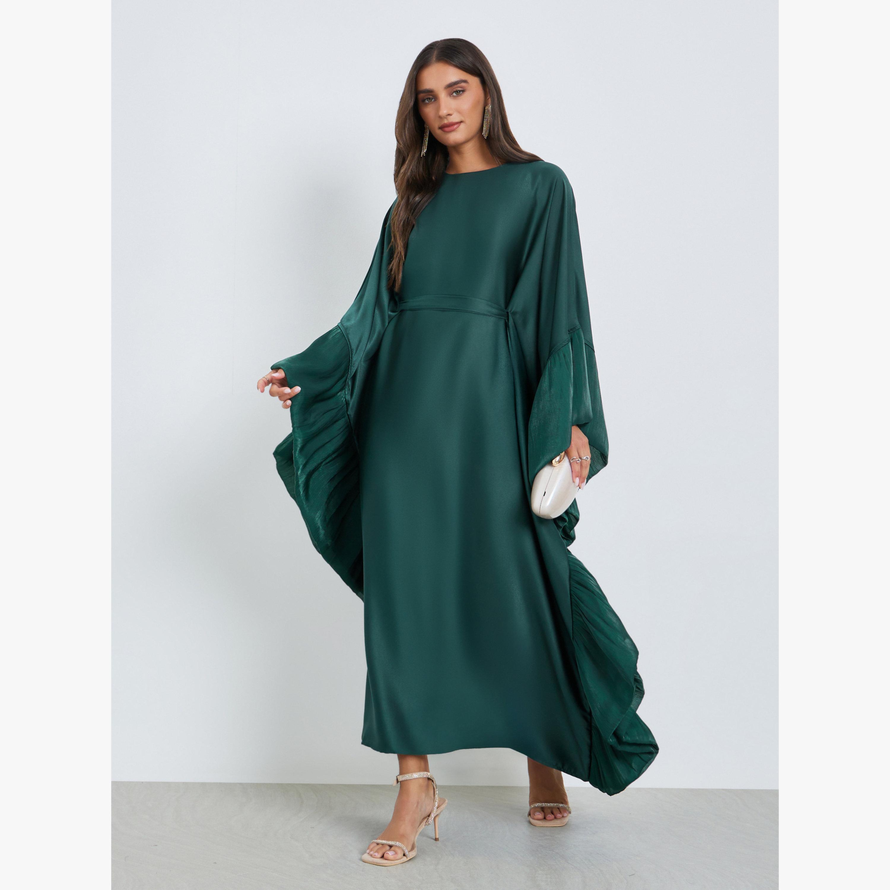فستان طويل قفطان بأكمام طويلة-women-clothing-dresses-image-1