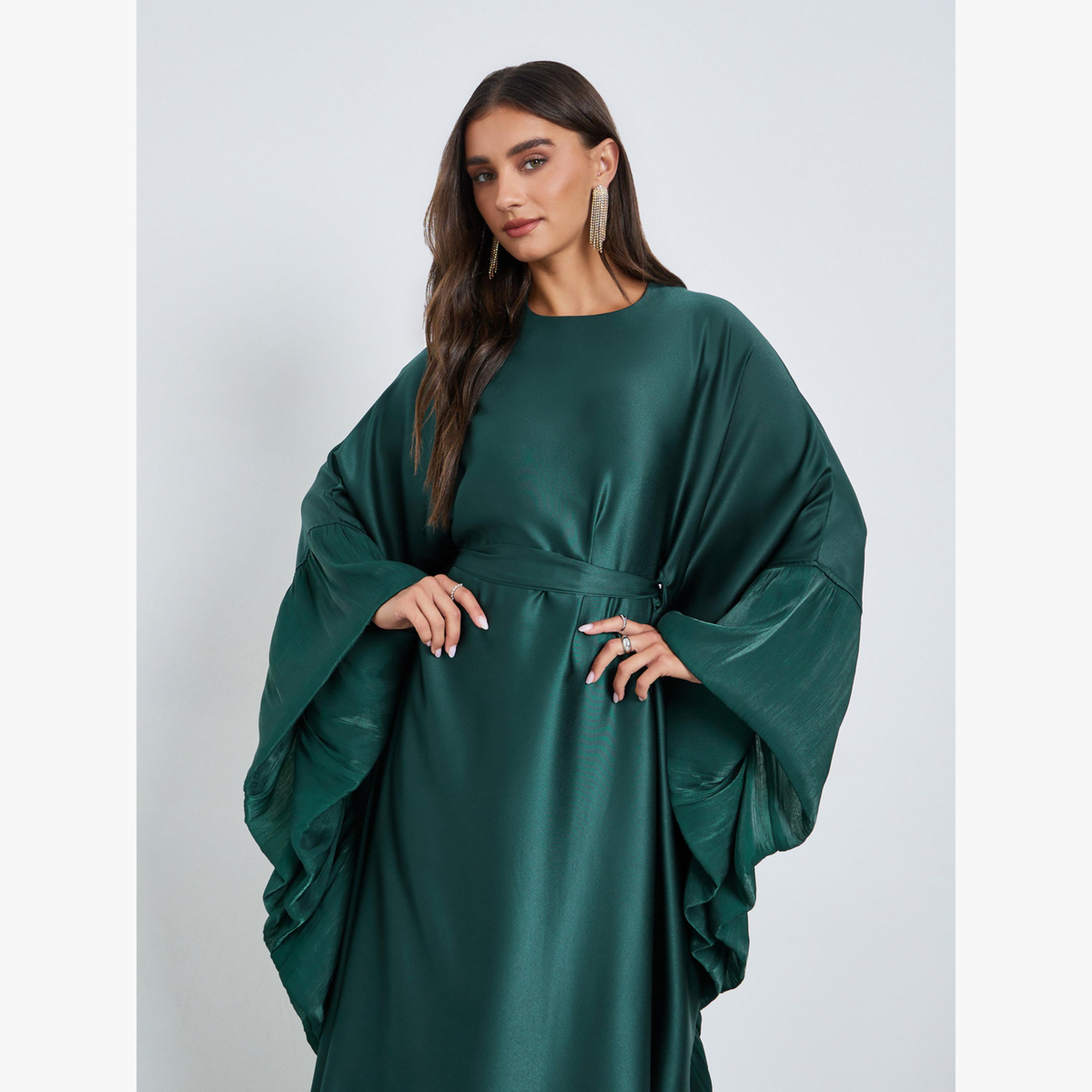 فستان طويل قفطان بأكمام طويلة-women-clothing-dresses-image-2