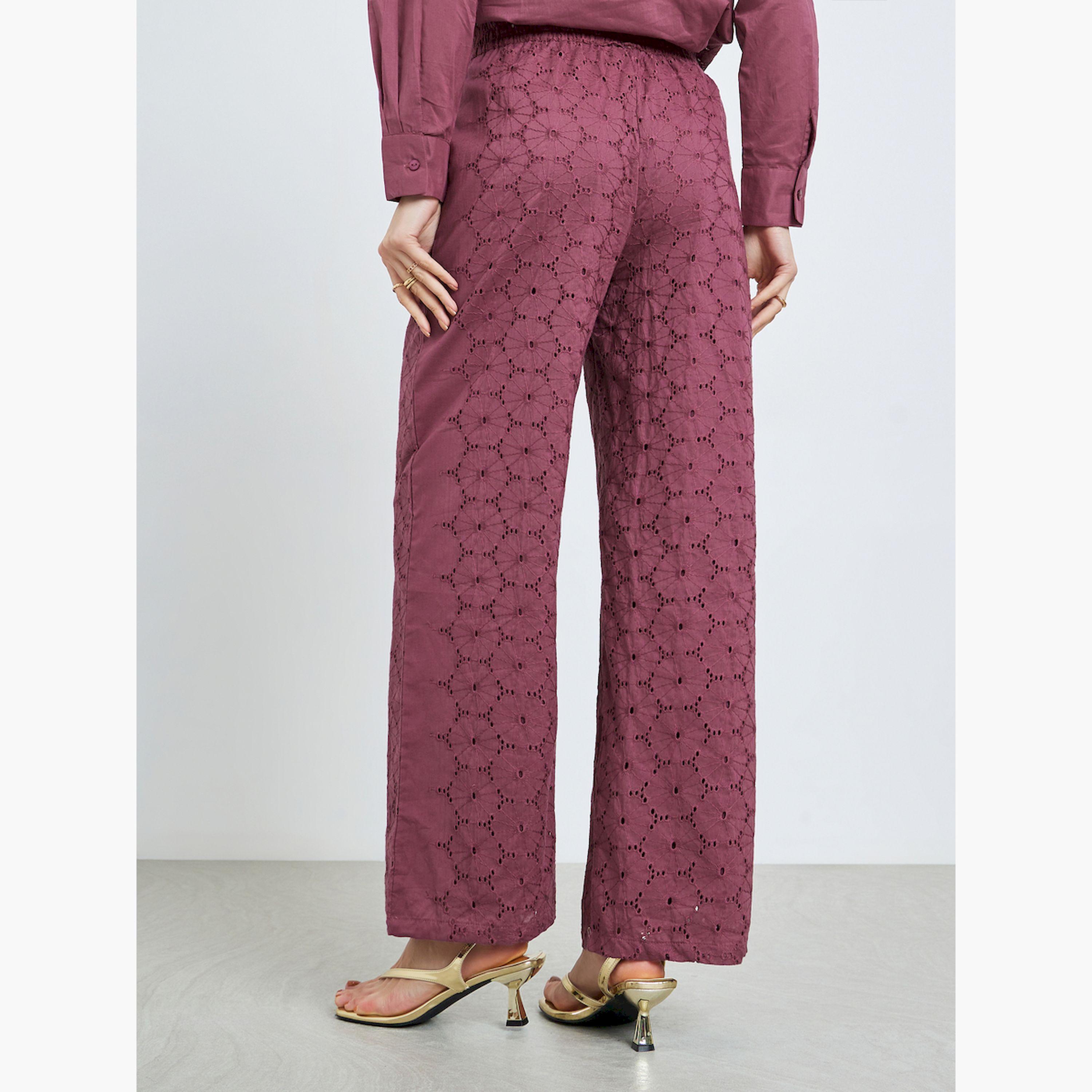بنطال مطرز بأرجل واسعة-women-clothing-bottoms-trousers-image-4