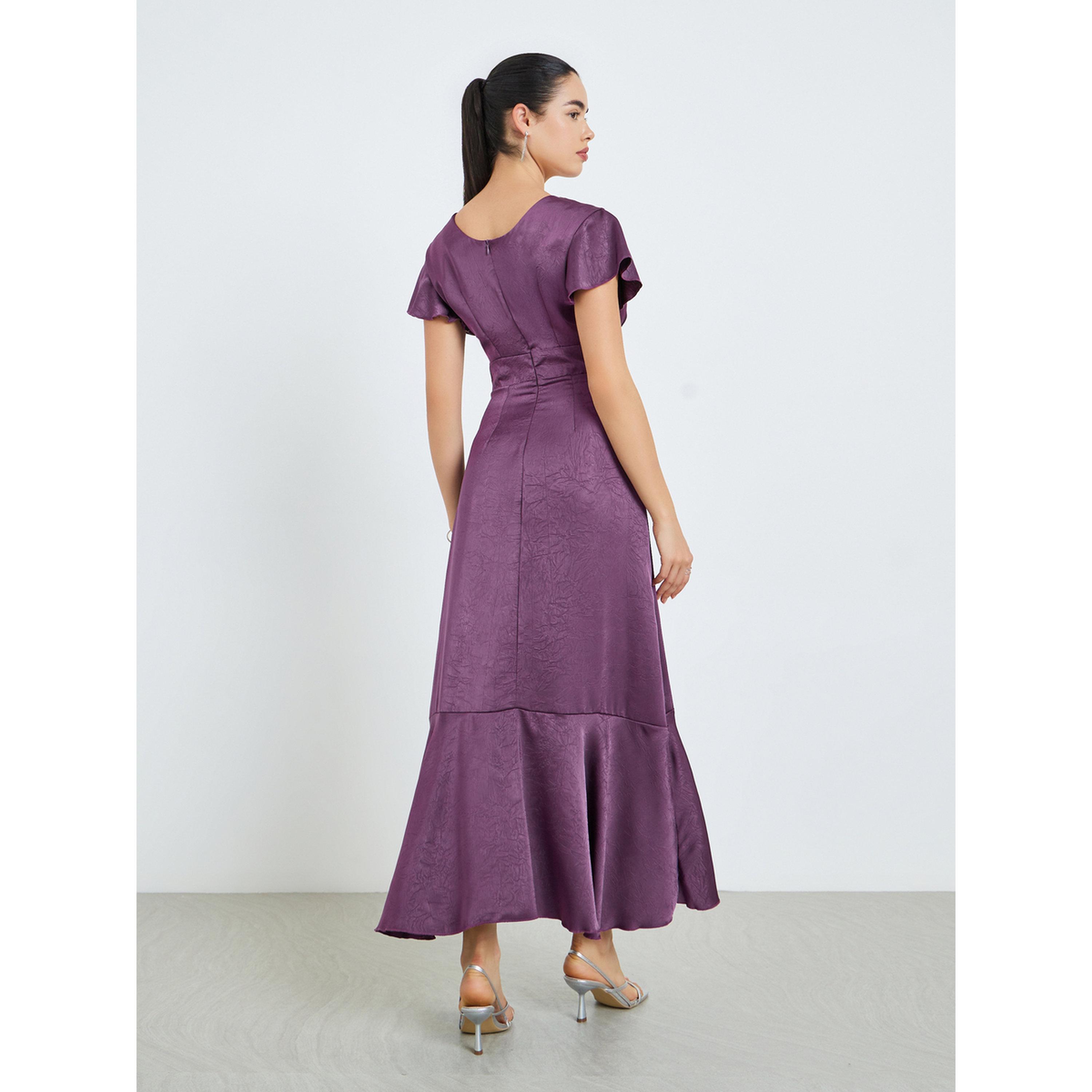 Styli Women Purple Ruffled Hem Wrap Maxi Dress-women-clothing-dresses-image-4