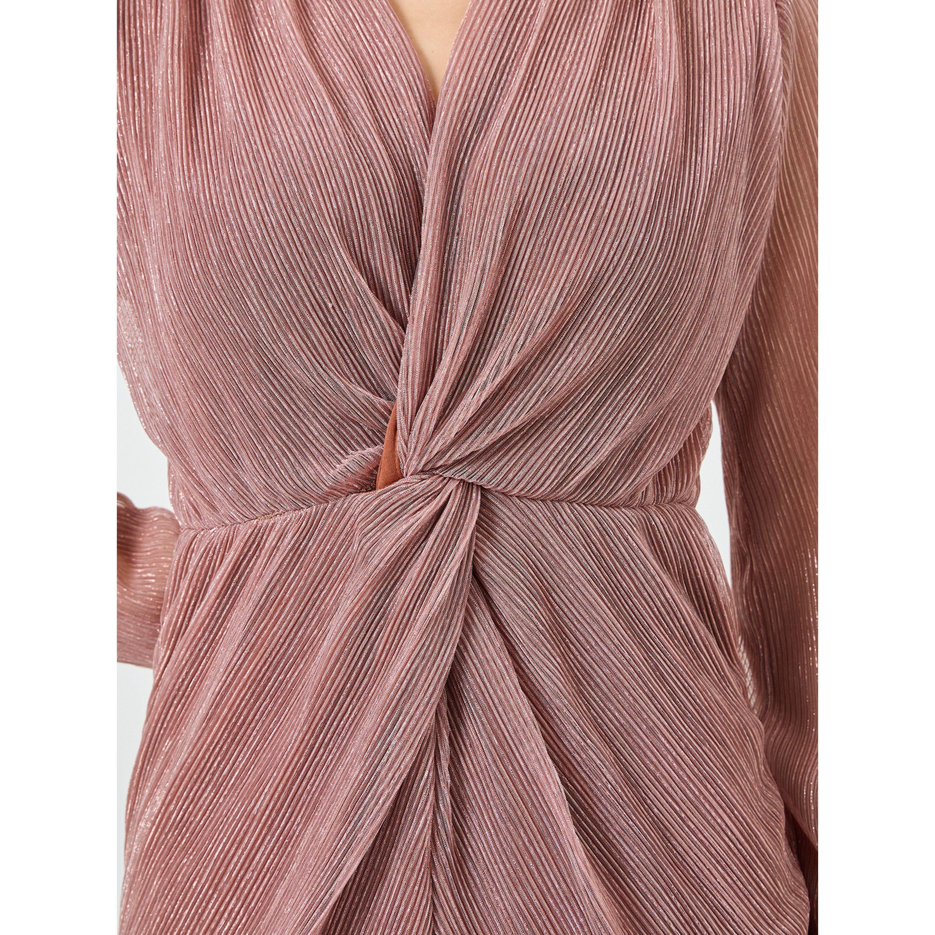 فستان ميدي بليسيه بياقة سبعة-women-clothing-dresses-image-5