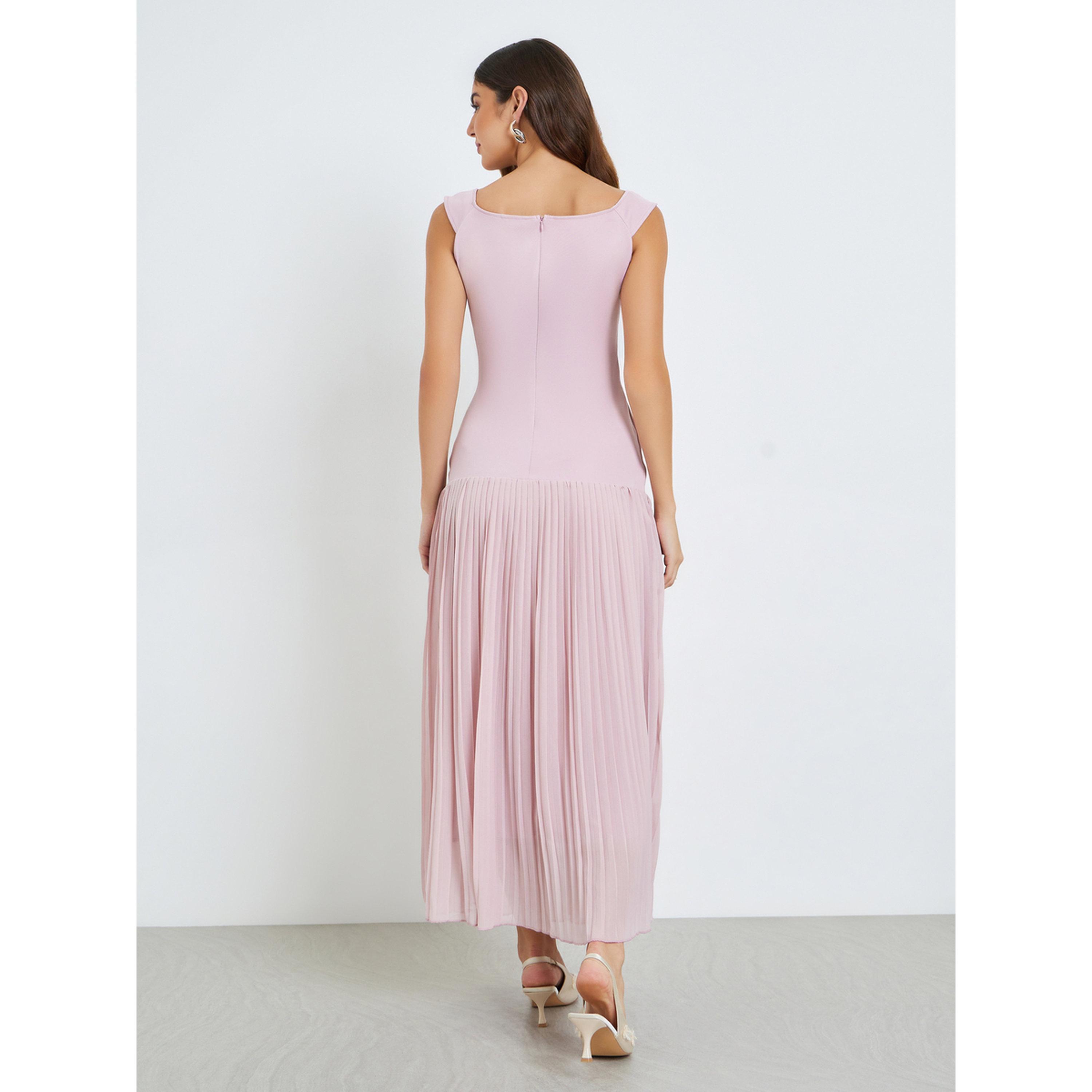 فستان طويل بحافة واسعة وكسرات-women-clothing-dresses-image-4