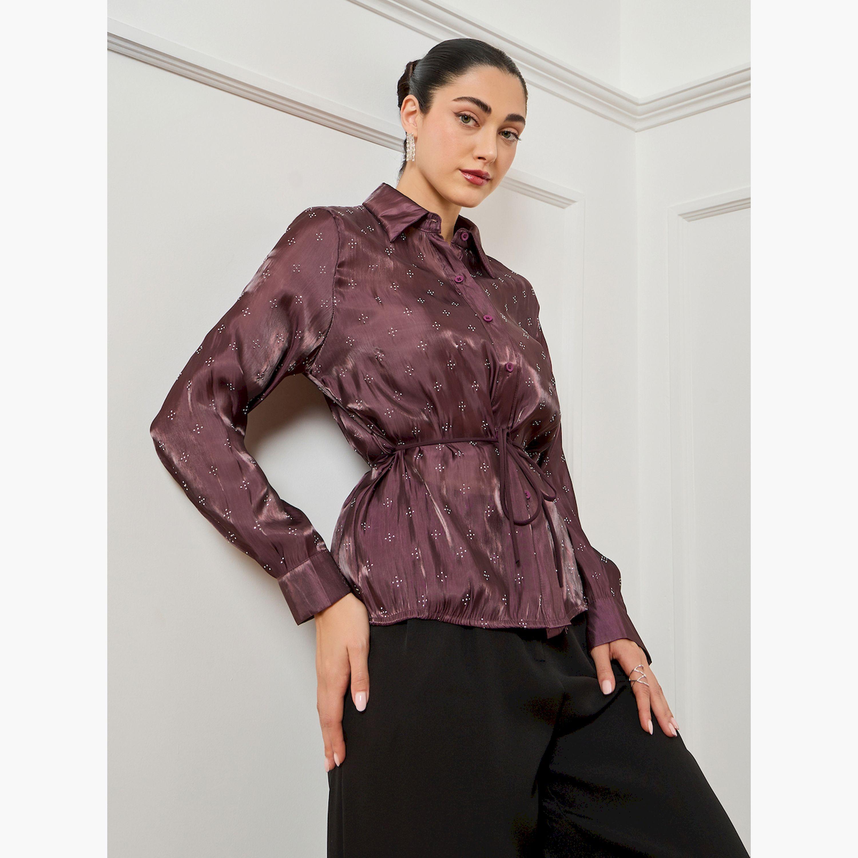 بلوزة برباط خصر-women-clothing-shirtsandblouses-blouses-image-1